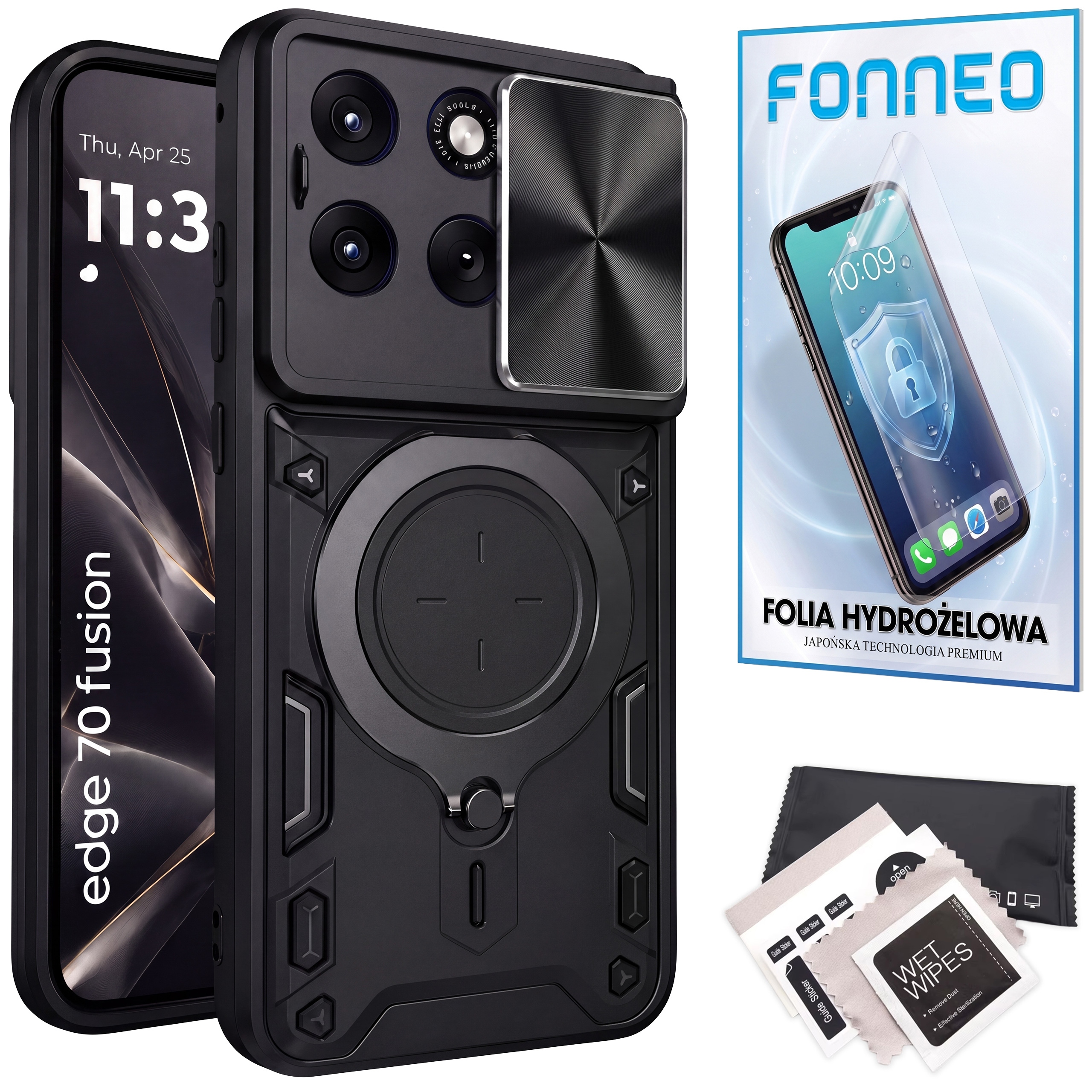 Etui do Motorola Edge 70 Fusion Obudowa Pancerna z Osłoną Pokrowiec +folia