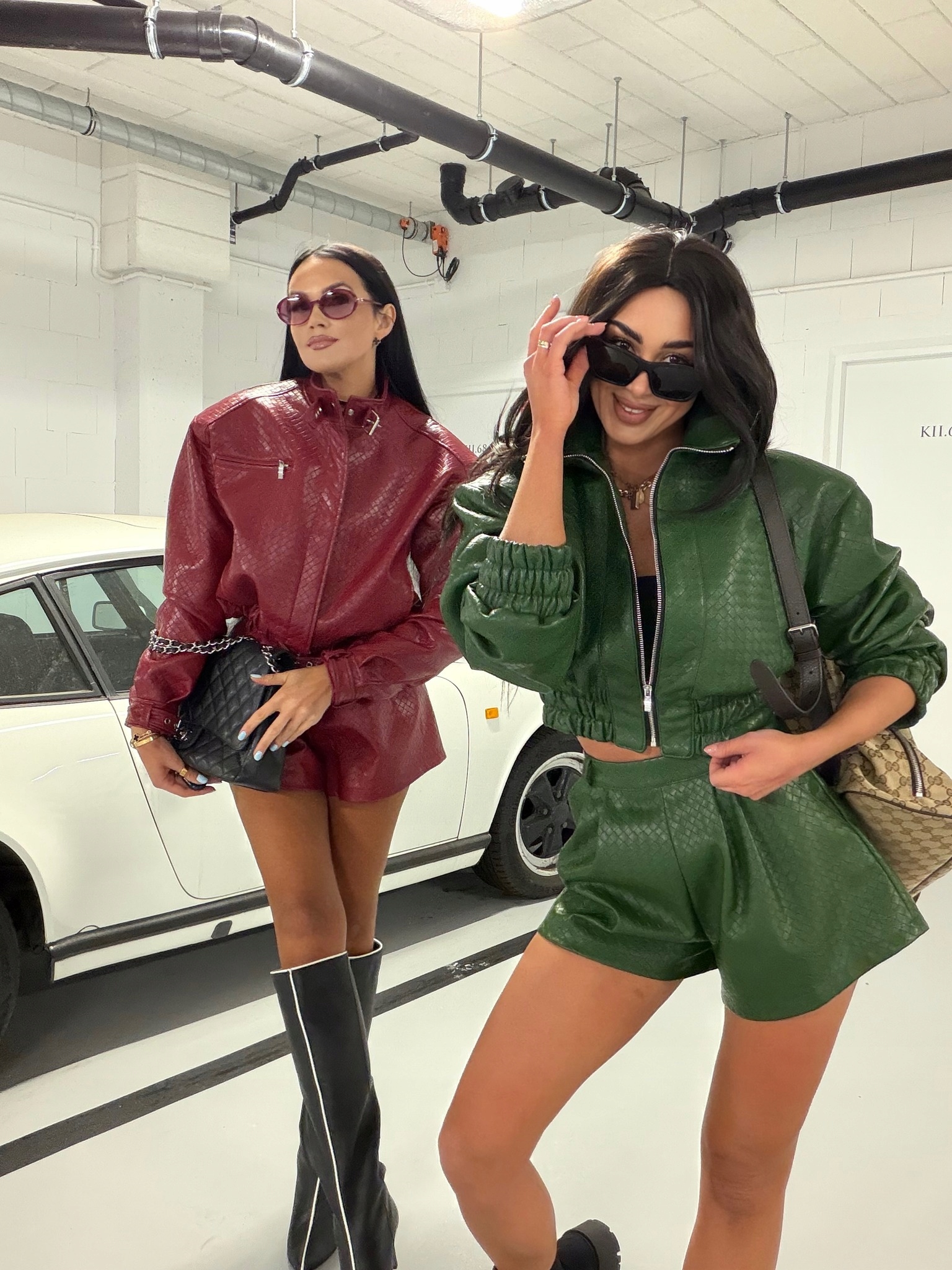 La Milla Bunda Bomber Eco Kůže Agnes Zelená Univerzální