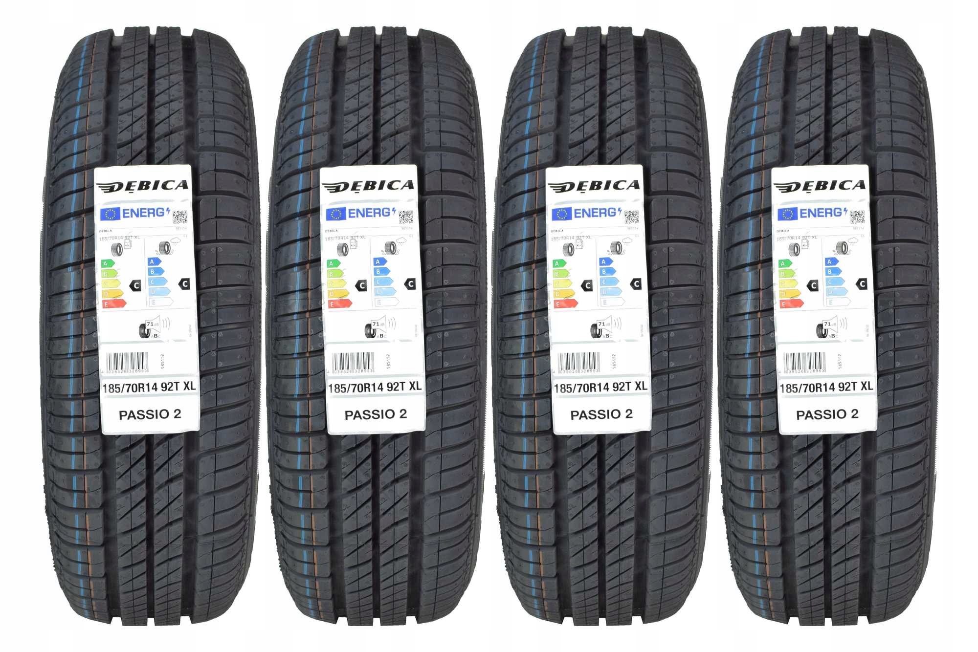 

4 Opony letnie 185/70R14 Dębica Passio 2