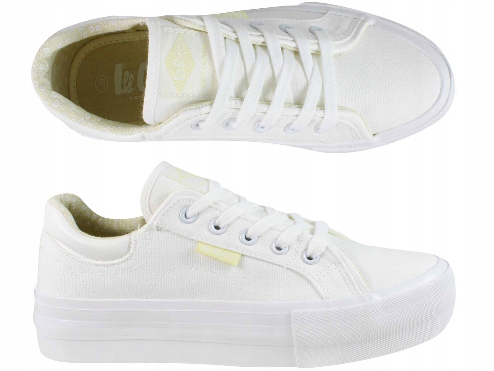 Lee Cooper Sneakers Lcw 25 31 3450 Trampki Gruba Podeszwa Platforma Ecru