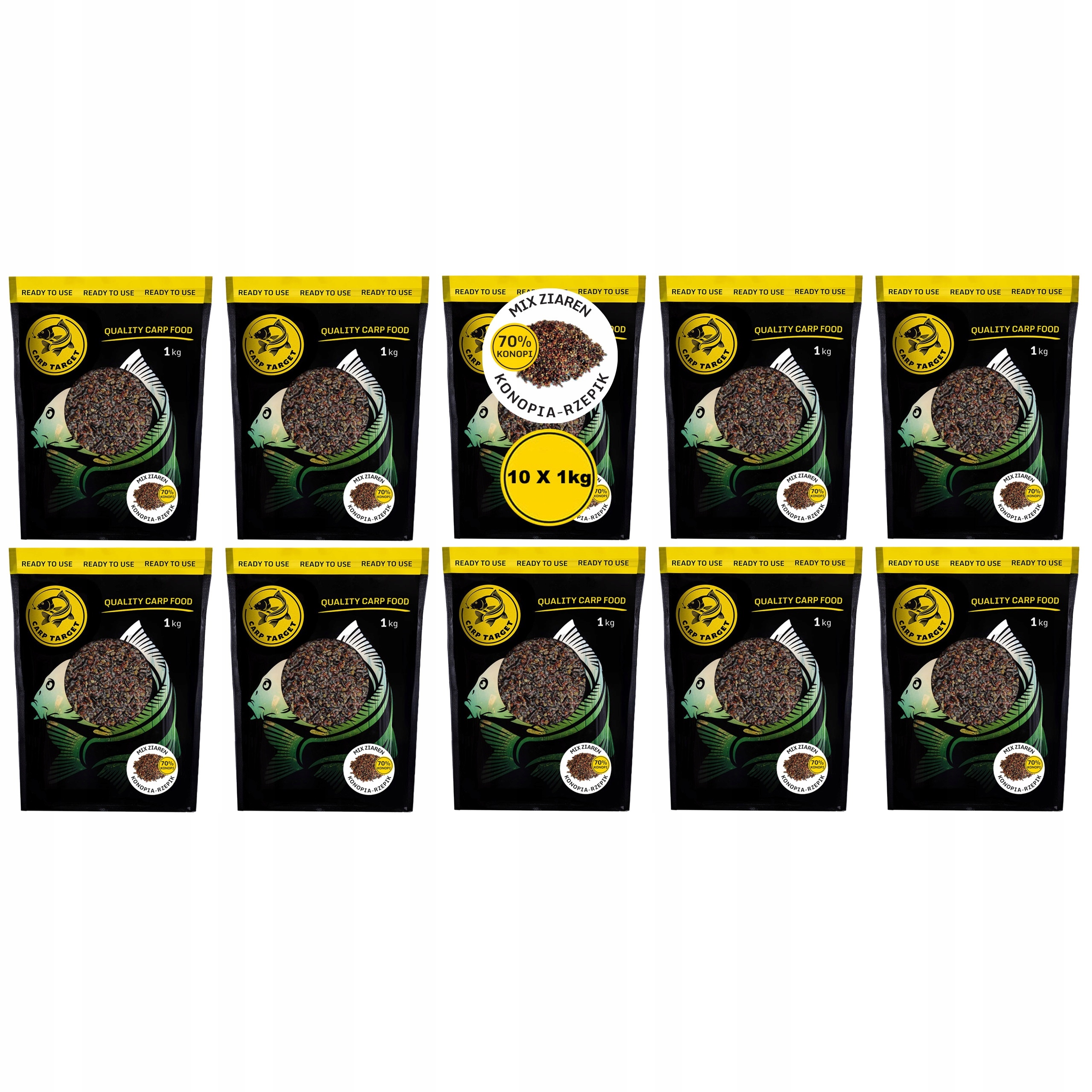 Konopí Řepík Mix zrn Návnada 10 kg (10 x 1 kg) Carp Target