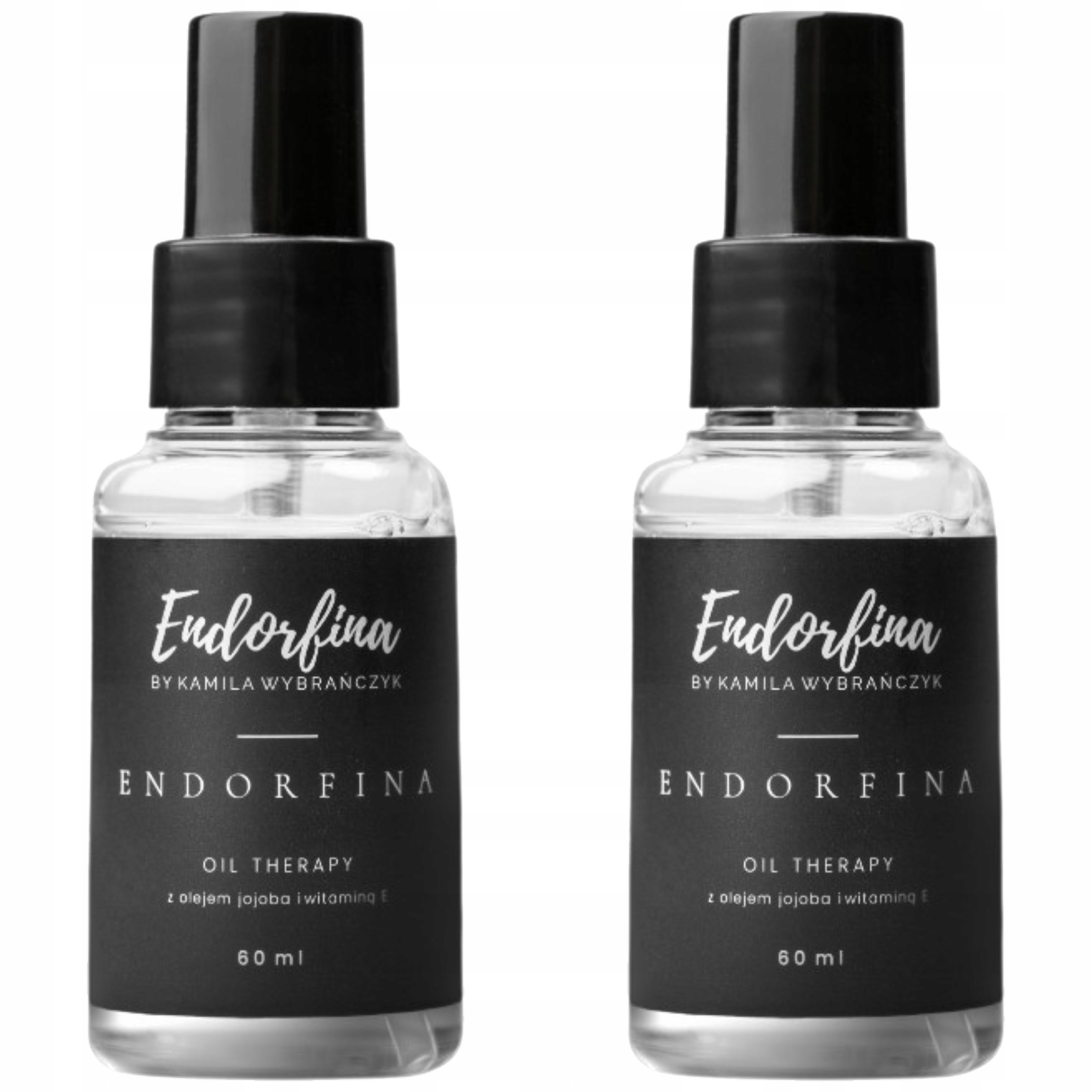 2x Pečující olej na vlasy Endorfina 60 Ml Hydratace Kamila Vybraň