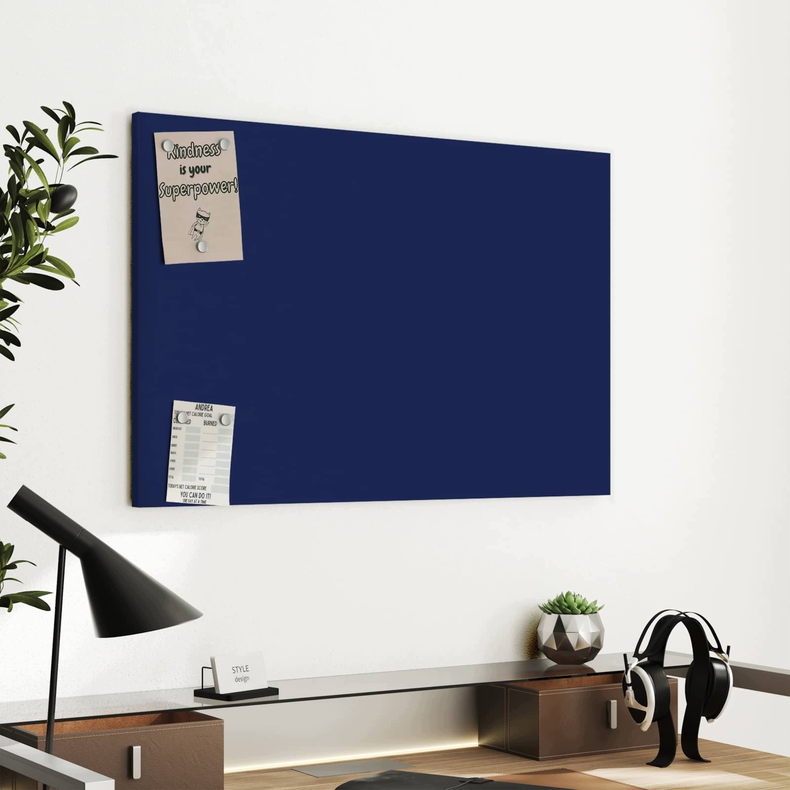 Magnetická tabule Tmavě Modré Pozadí II 60 × 40 cm