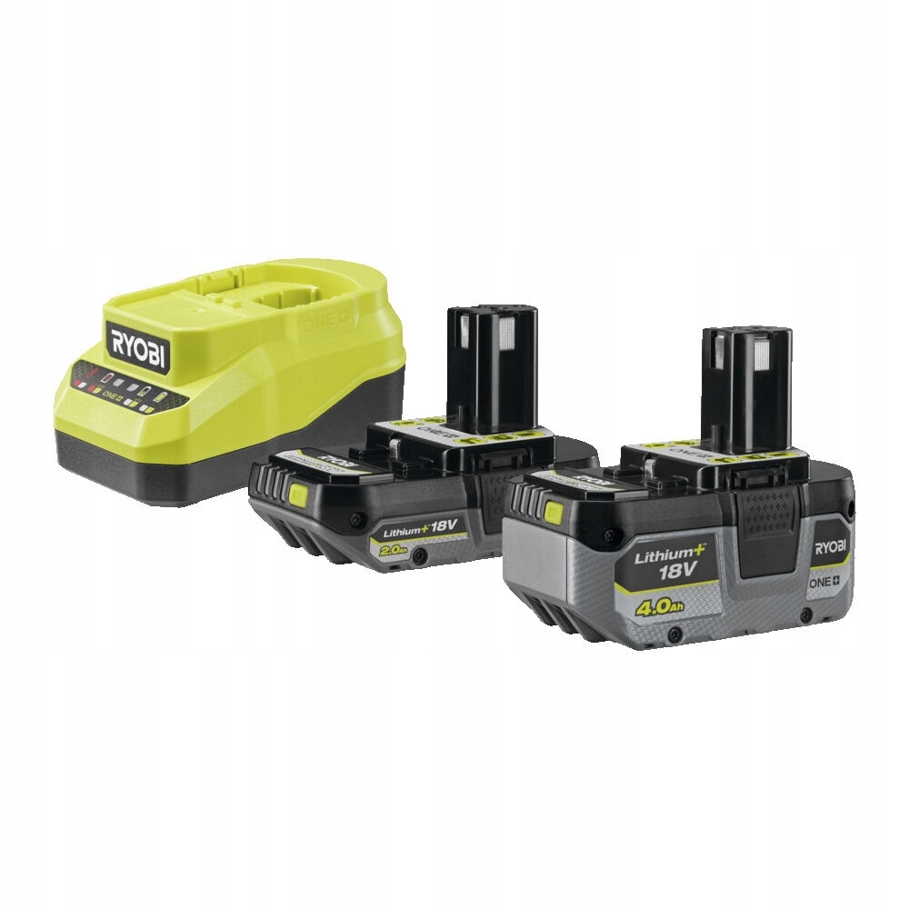Zestaw Ryobi One+ 18V 2x Akumulator 4.0Ah 2.0Ah Ładowarka RC18120A-242X