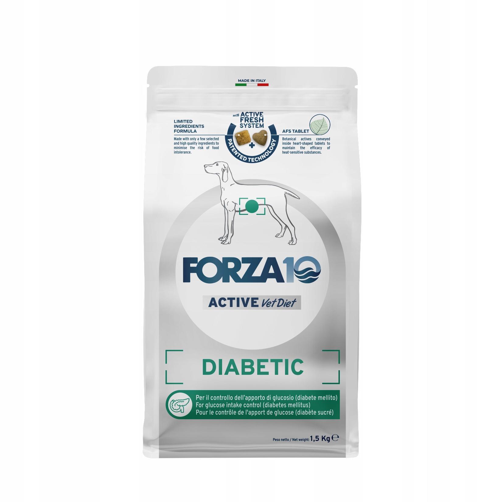 Forza10 Veterinární dieta Diabetic Active pro psa 1,5 kg
