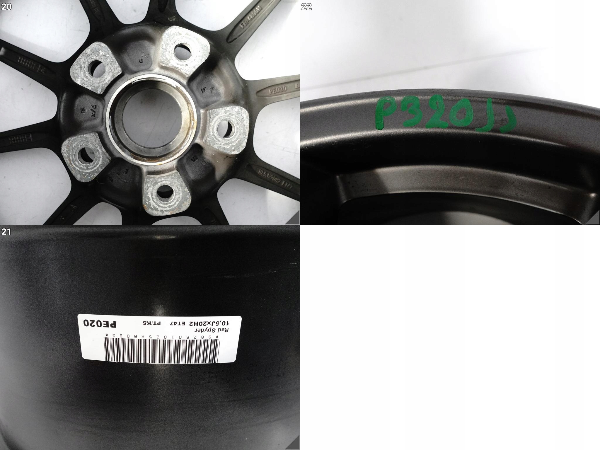 PORSCHE BOXSTER SPYDER 981 disk disk 10,5Jx20 ET47 5x130 982601025AA