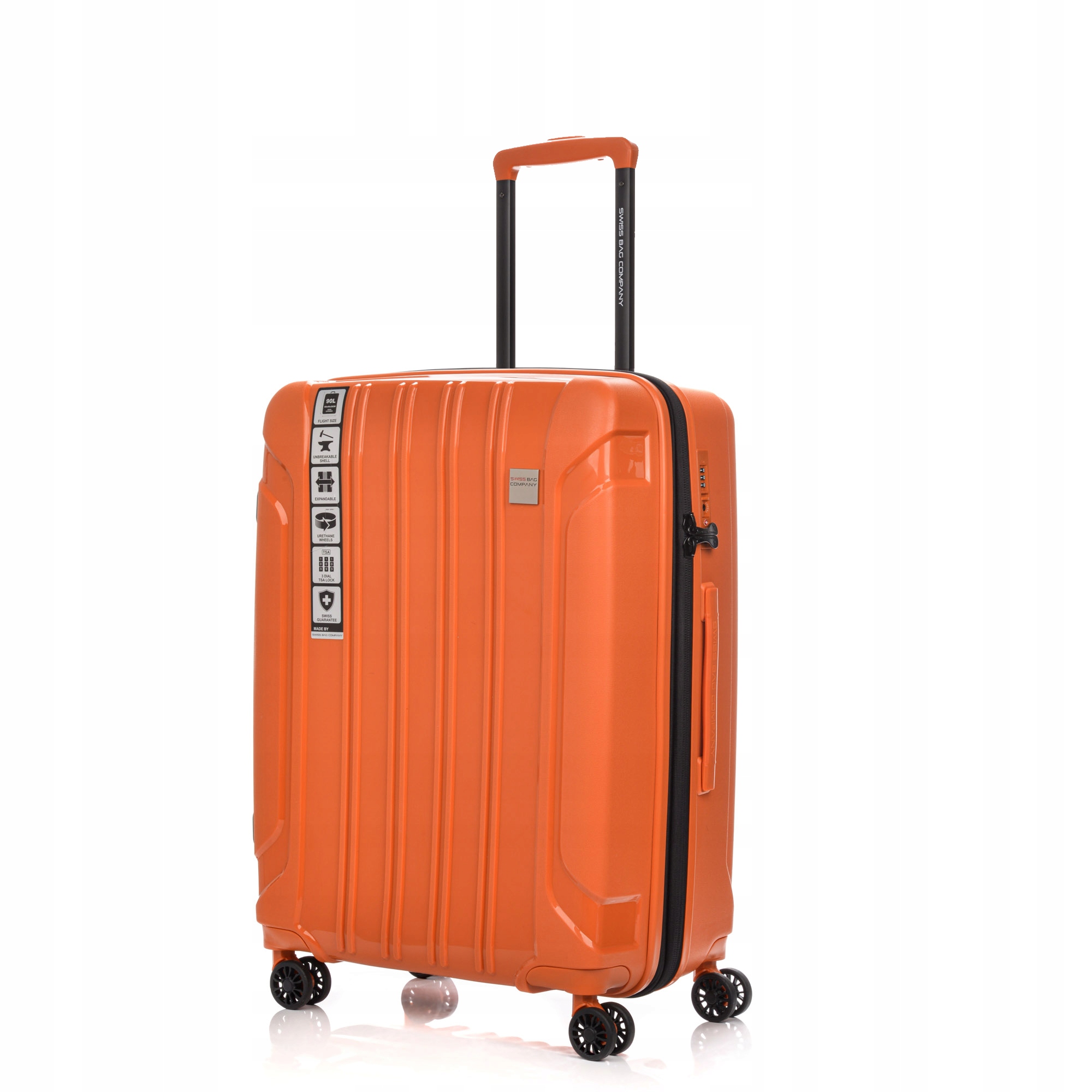 Střední kufr na zavazadla, rozšiřitelný, lehký, prostorný 90 l, SwissBag Tourist 65 cm