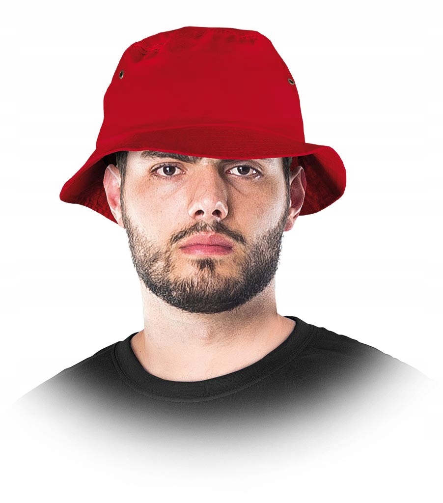 Kapelusz ochrona przed słońcem czerwony na lato