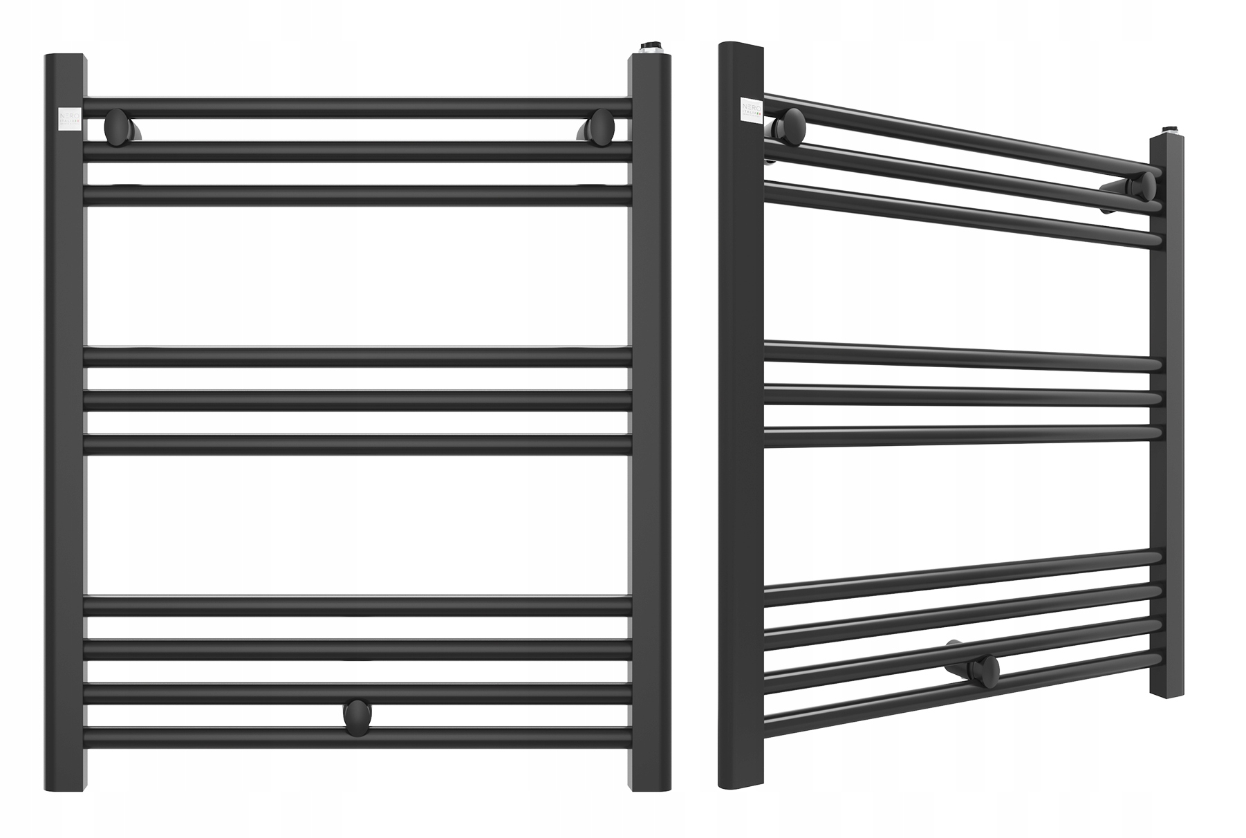 Kúpeľňový Kaloryfer 60/70 cm Čierny Rebríkový Ohrievač Moderné Puerto