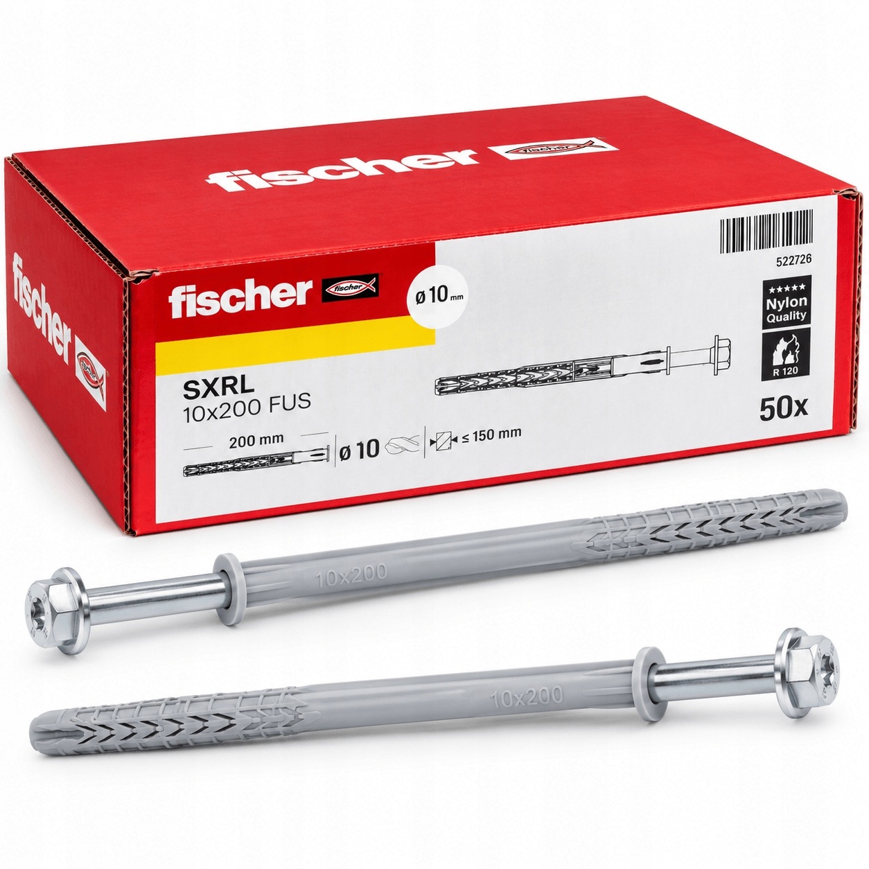 Fischer Sxrl 10x200 Fus rámový kolík Eta, betón a murivo, 50 ks