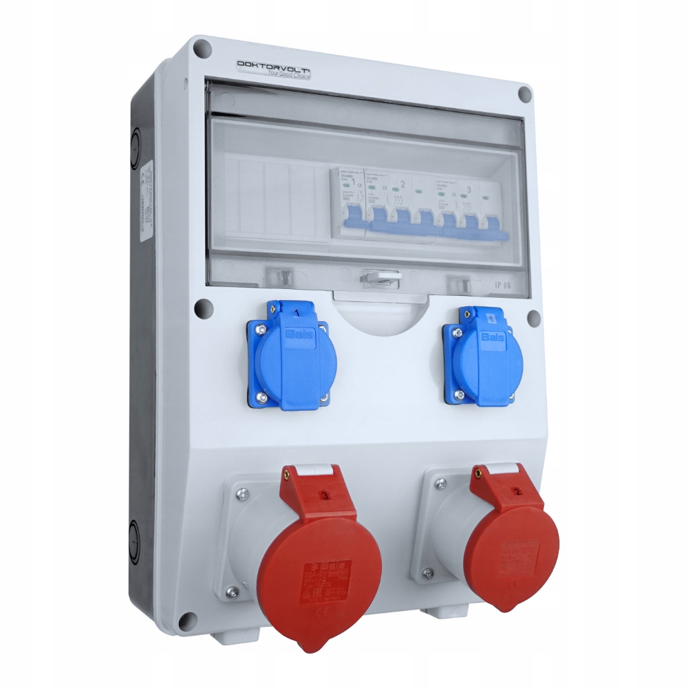 Stavebný rozvádzač Eco-s 32A 16A 2x230V Schuko Doktorvolt DV-2619-D