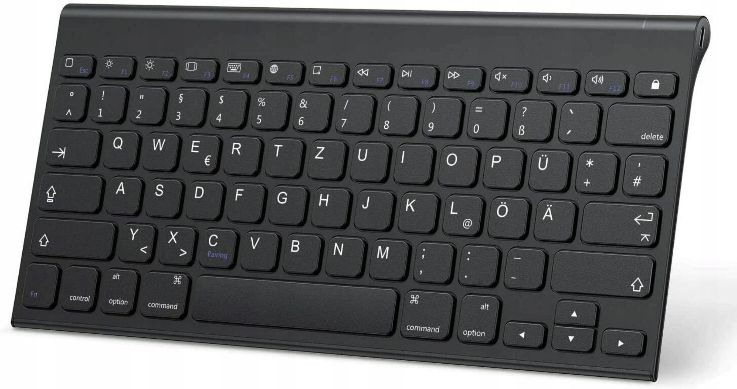 KLAWIATURA BEZPRZEWODOWA BLUETOOTH OMOTON KB166 QWERTZ CZARNA