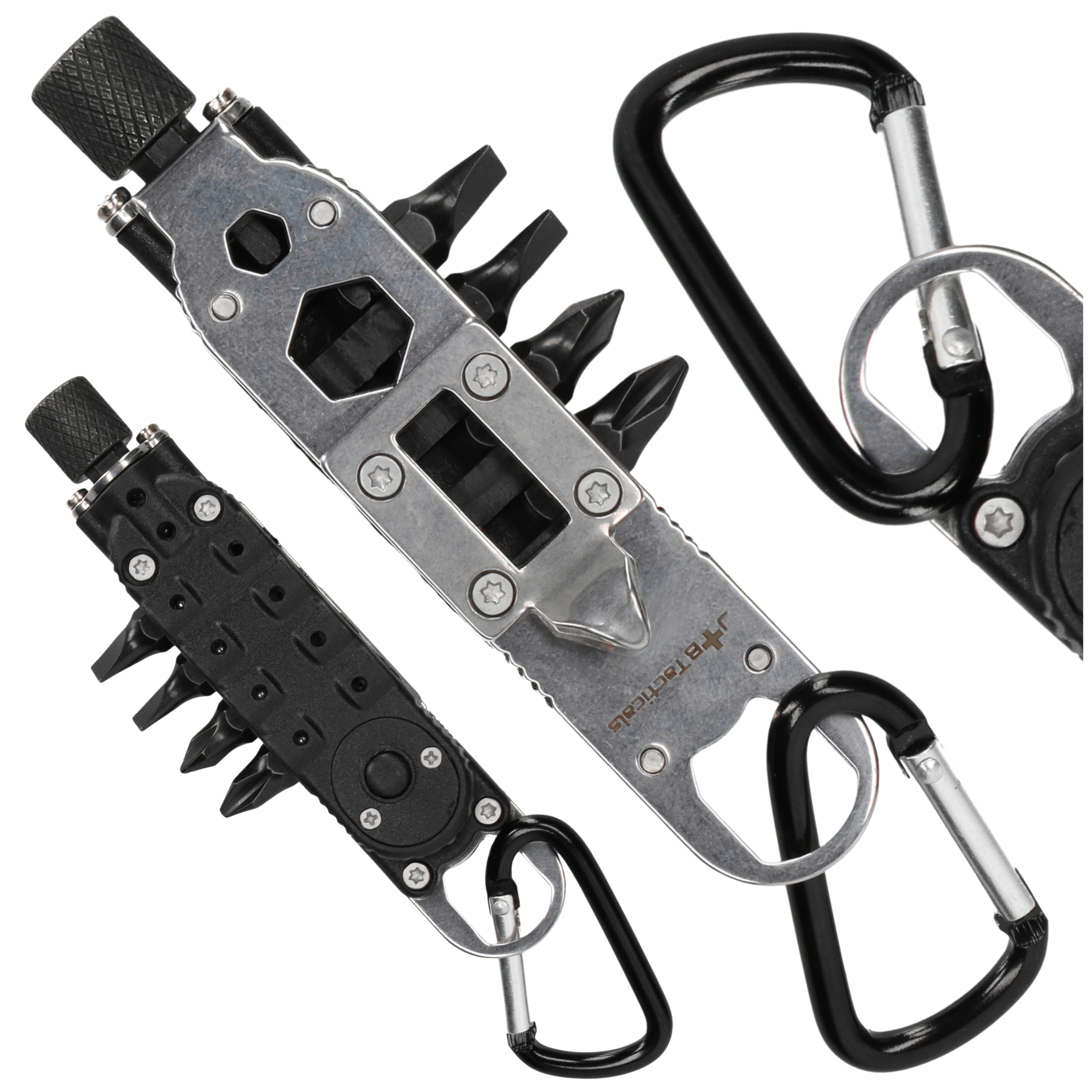 Multitool Brelok Mini Narzędzie Wielofunkcyjne Latarka Edc Karabińczyk