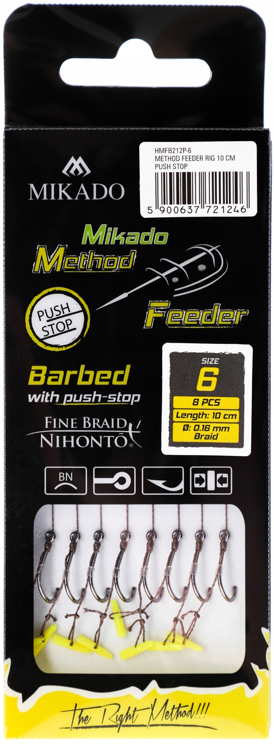 Przypony Mikado HMFB212P-6 fluorocarbon 10 cm 8 sztuk