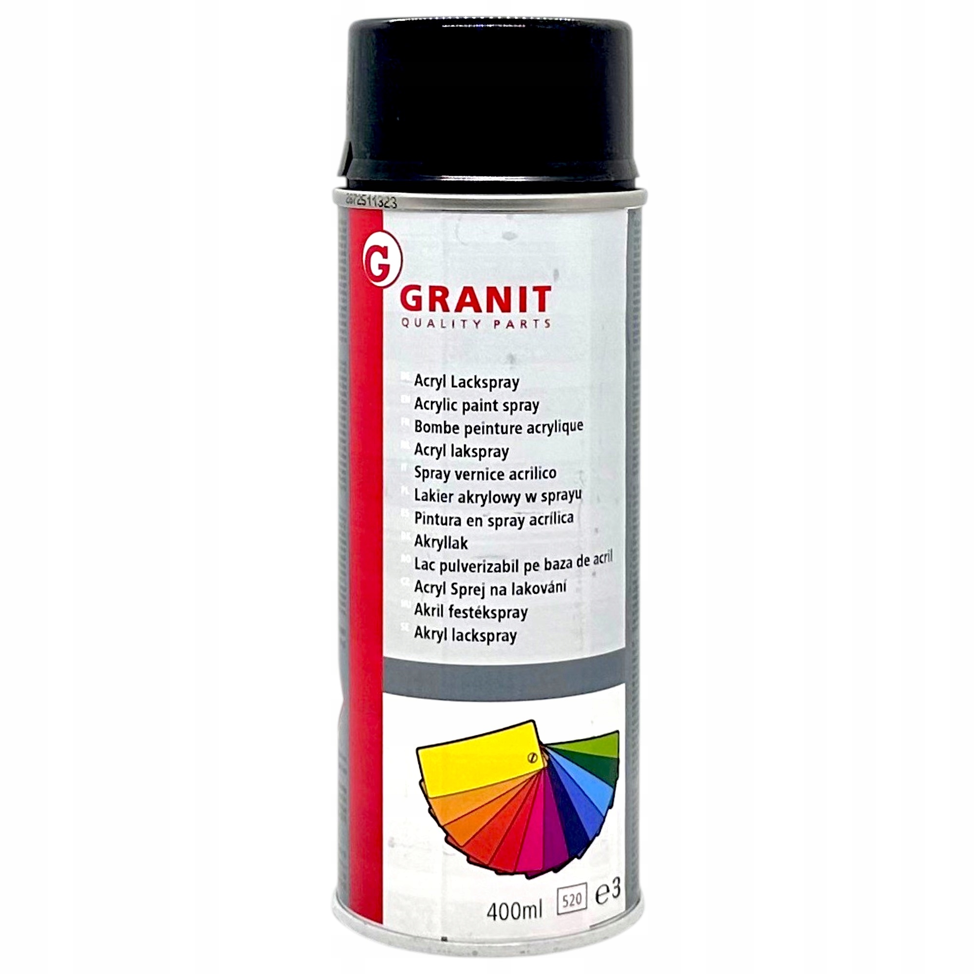 Granit Lakier Akrylowy Ral 9005 Czarny Połysk Spray 400ML