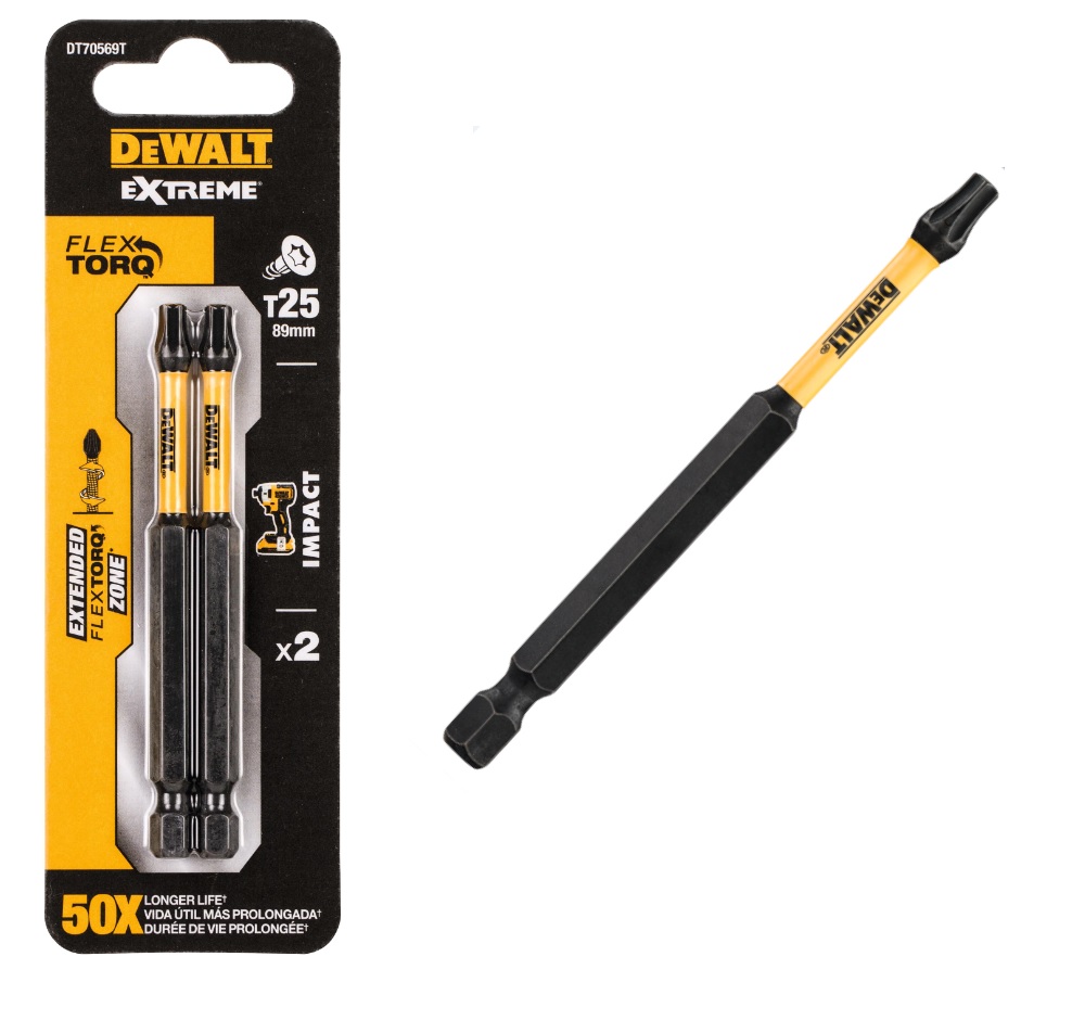 

Dewalt Bit Udarowy 2szt Torx T25 Długi 89 DT70569T