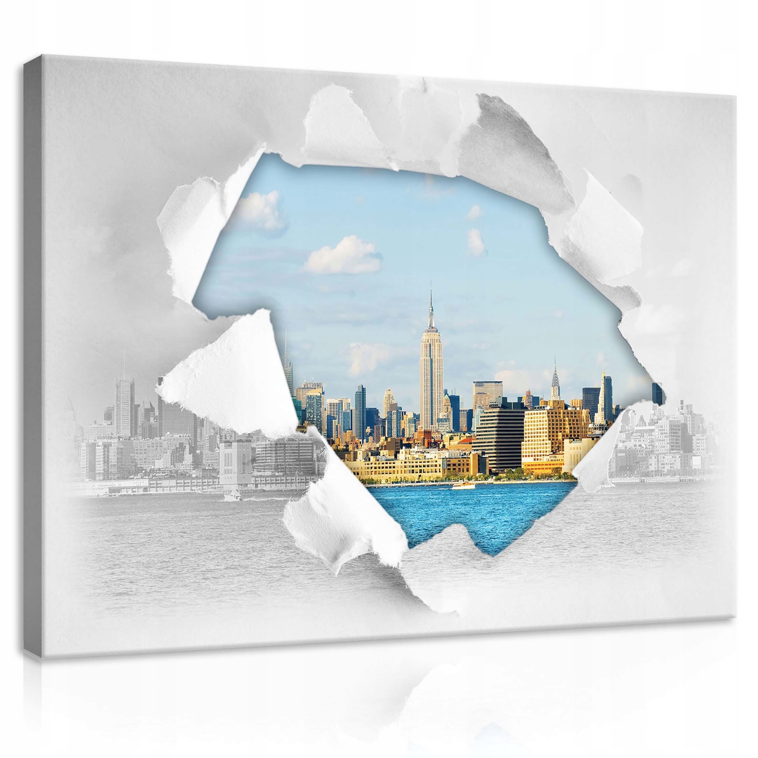 Obraz 80x60 New York město mrakodrapy Empire State Building voda