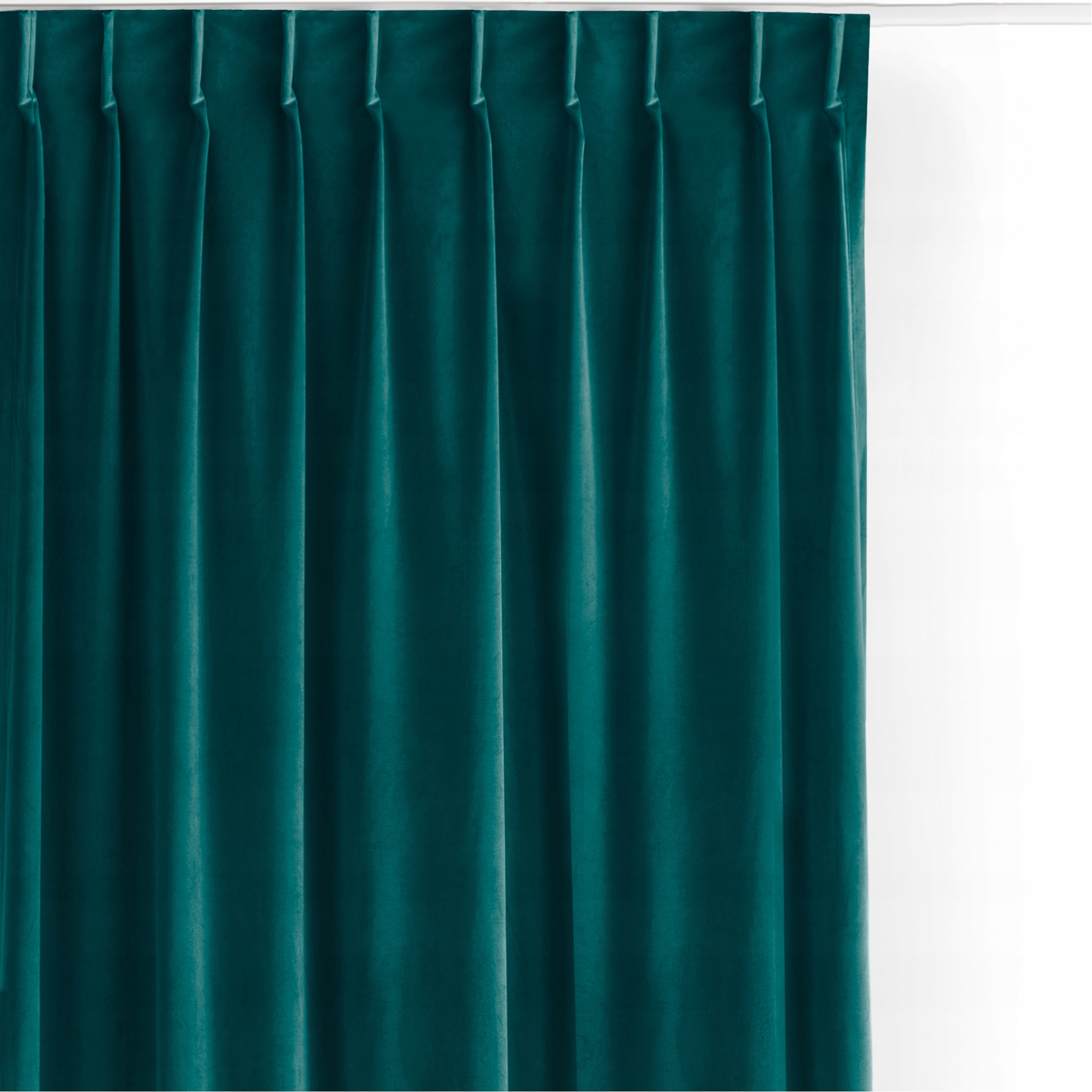 Filumi Záves velvet velúr Flexy 9,5 cm Tmavo Tyrkysový 400x250