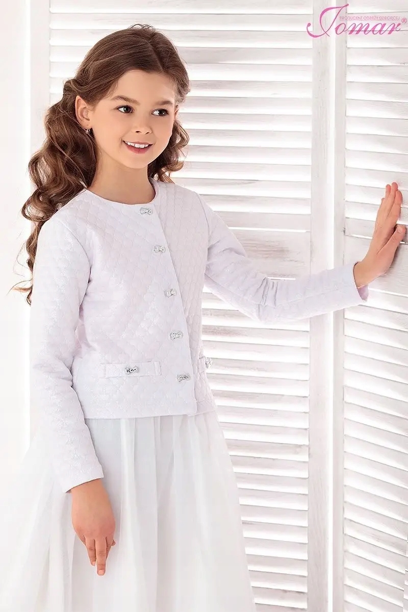 Żakiet bolerko komunijne dla dziewczynki bolerka komunijne komunia 553r.134 EAN (GTIN) 5906118629094