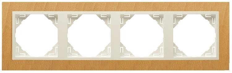 Efapel Arbore Rámček 4-NÁSOBNÝ Buk Perla 90940 Tfp