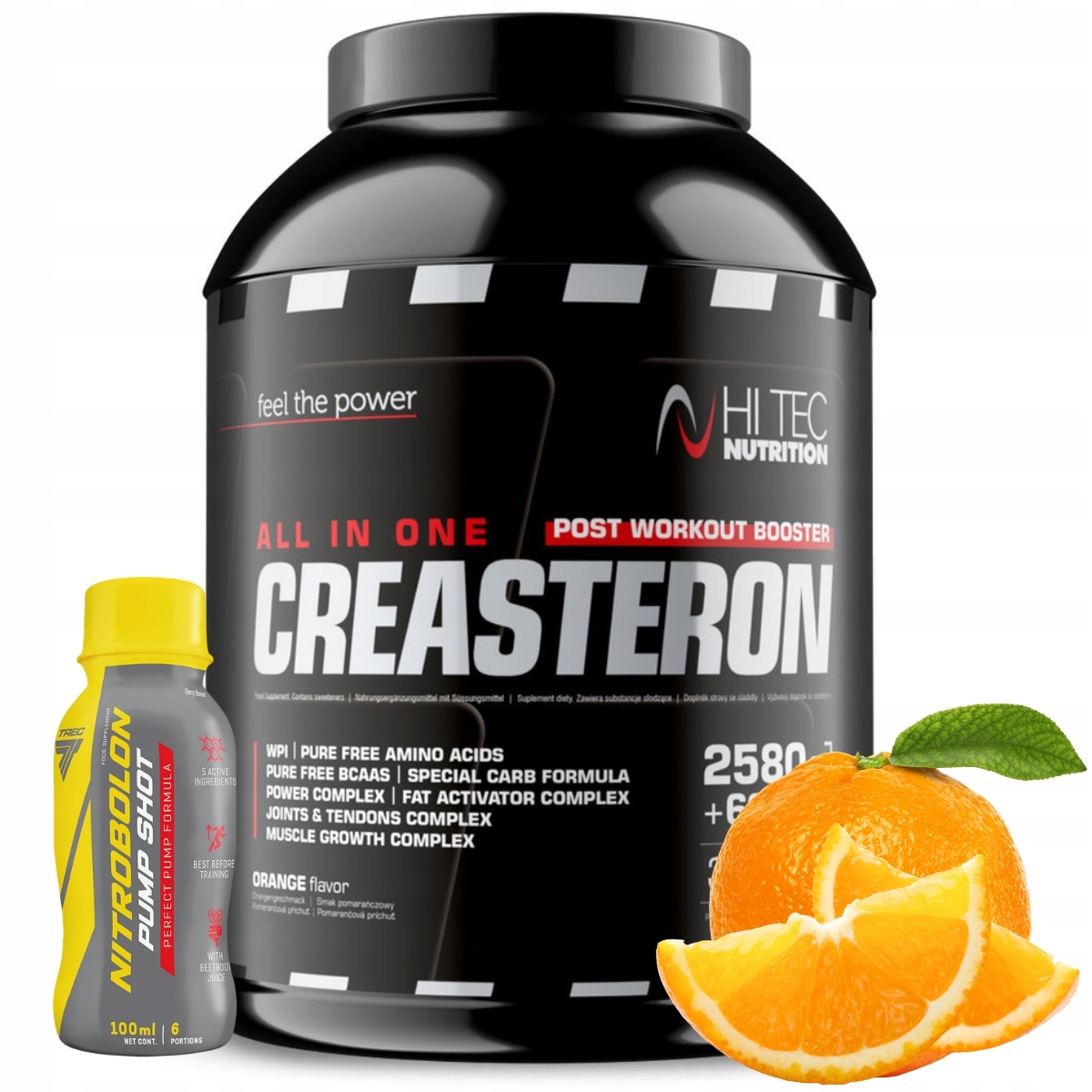 Hi Tec Creasteron 2640g+ 60k Bílkoviny Kreatin Potréninkovka Pomeranč