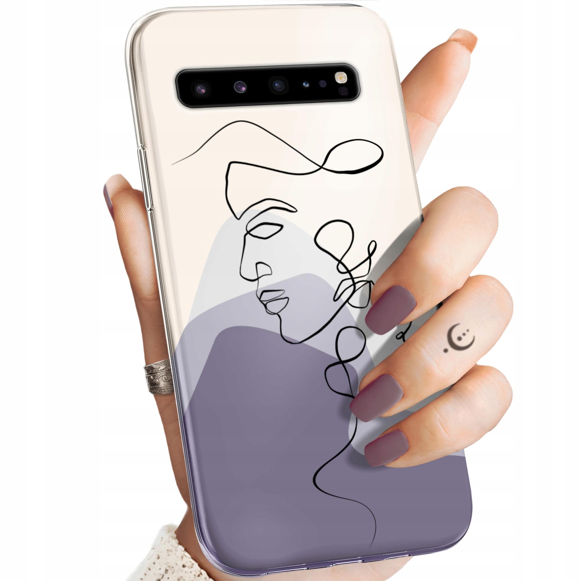 Etui Do Samsung Galaxy S10 5G Continuous Line-art Kreska Linie Case