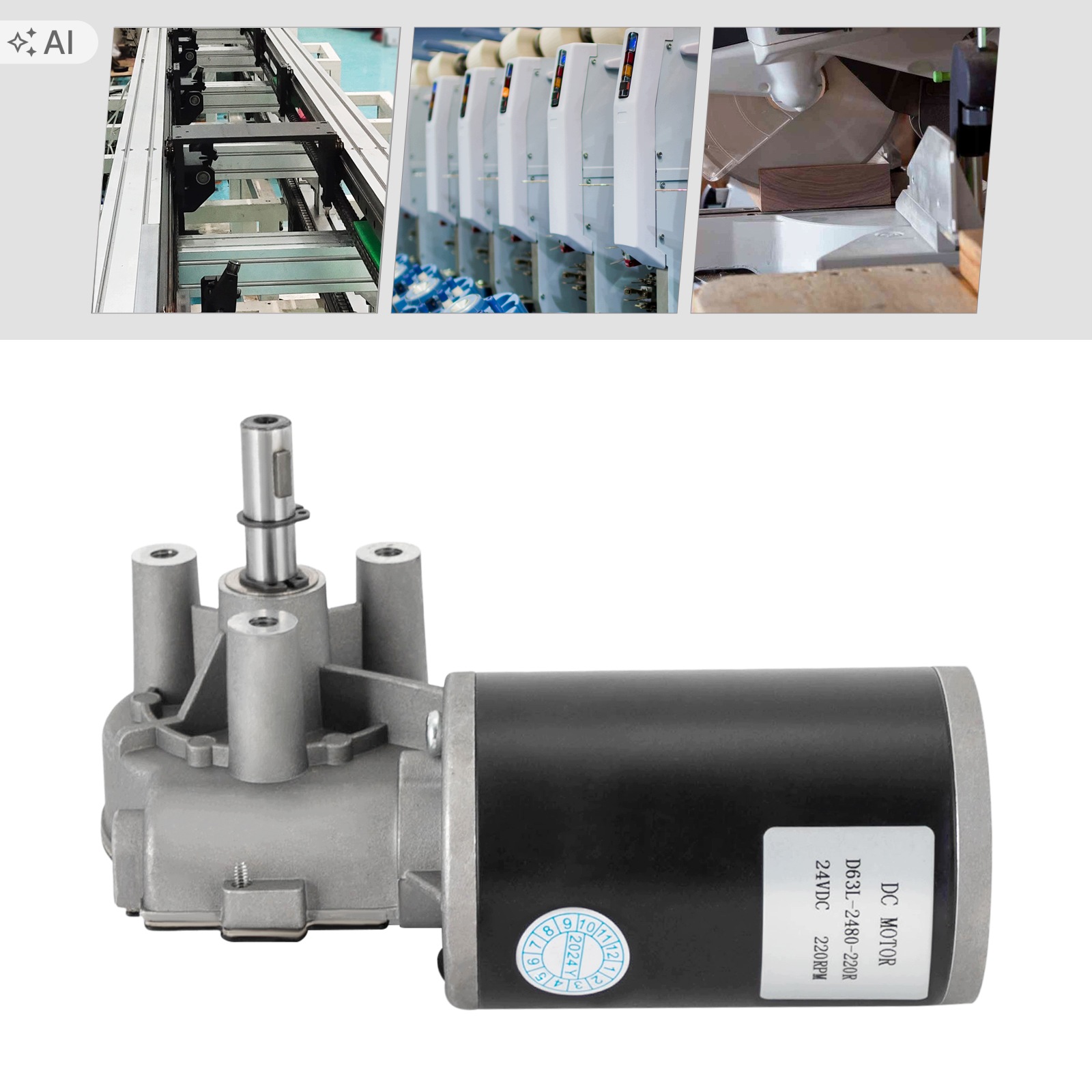 DC Motor S Redukcí 80W-24V-LEVÝ Chod