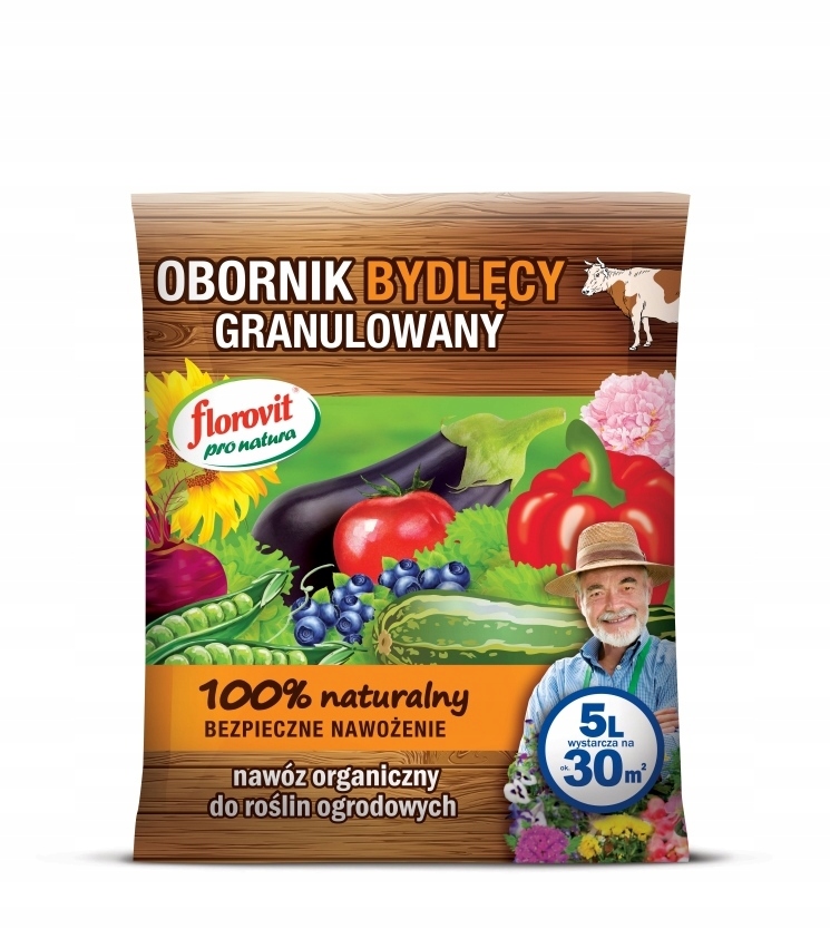 

BIOnawóz obornik bydlęcy granulat 5 l naturalny