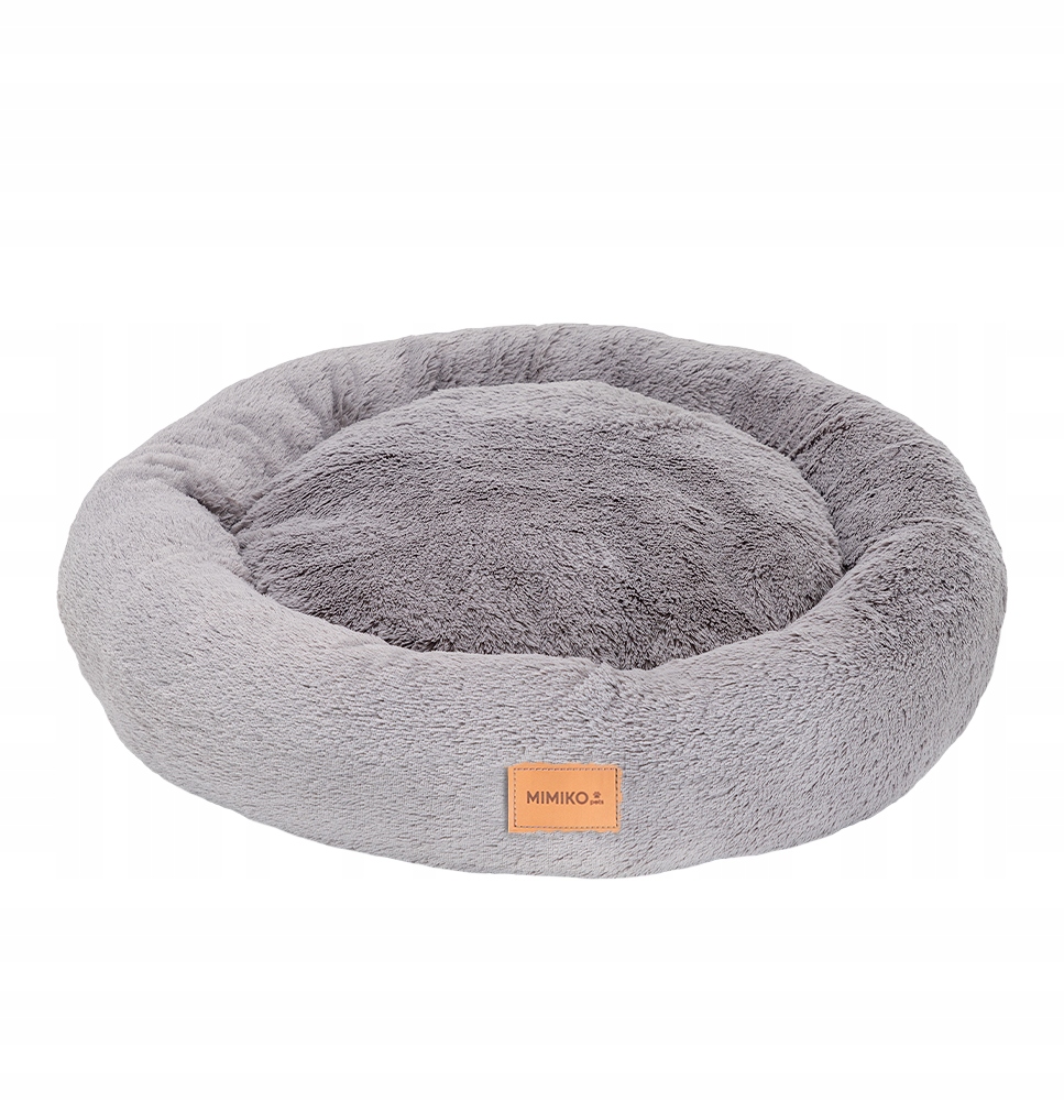 Levně Pelíšek Kulaté Šedé Vel XL 75 cm pro psa Mimiko.