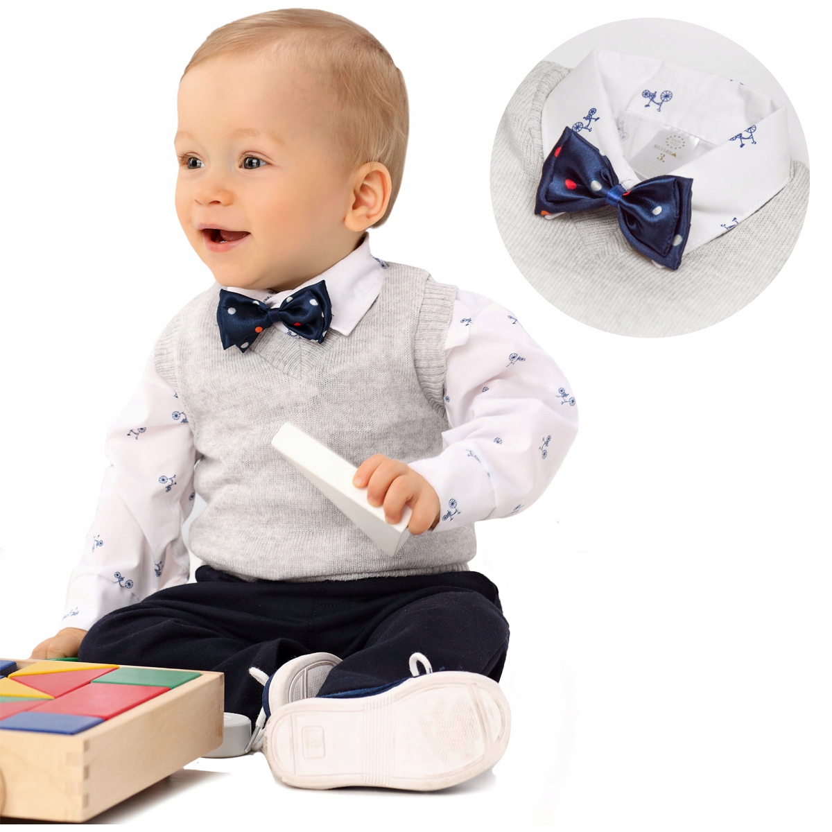 KOMPLET WIZYTOWY dla chłopca CHRZEST 4 cz. 74