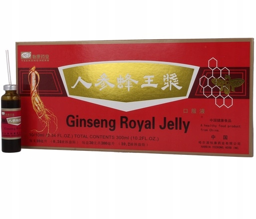 

Meridian Napój Żeńszeń Ginseng Royal Jelly 10x10ml