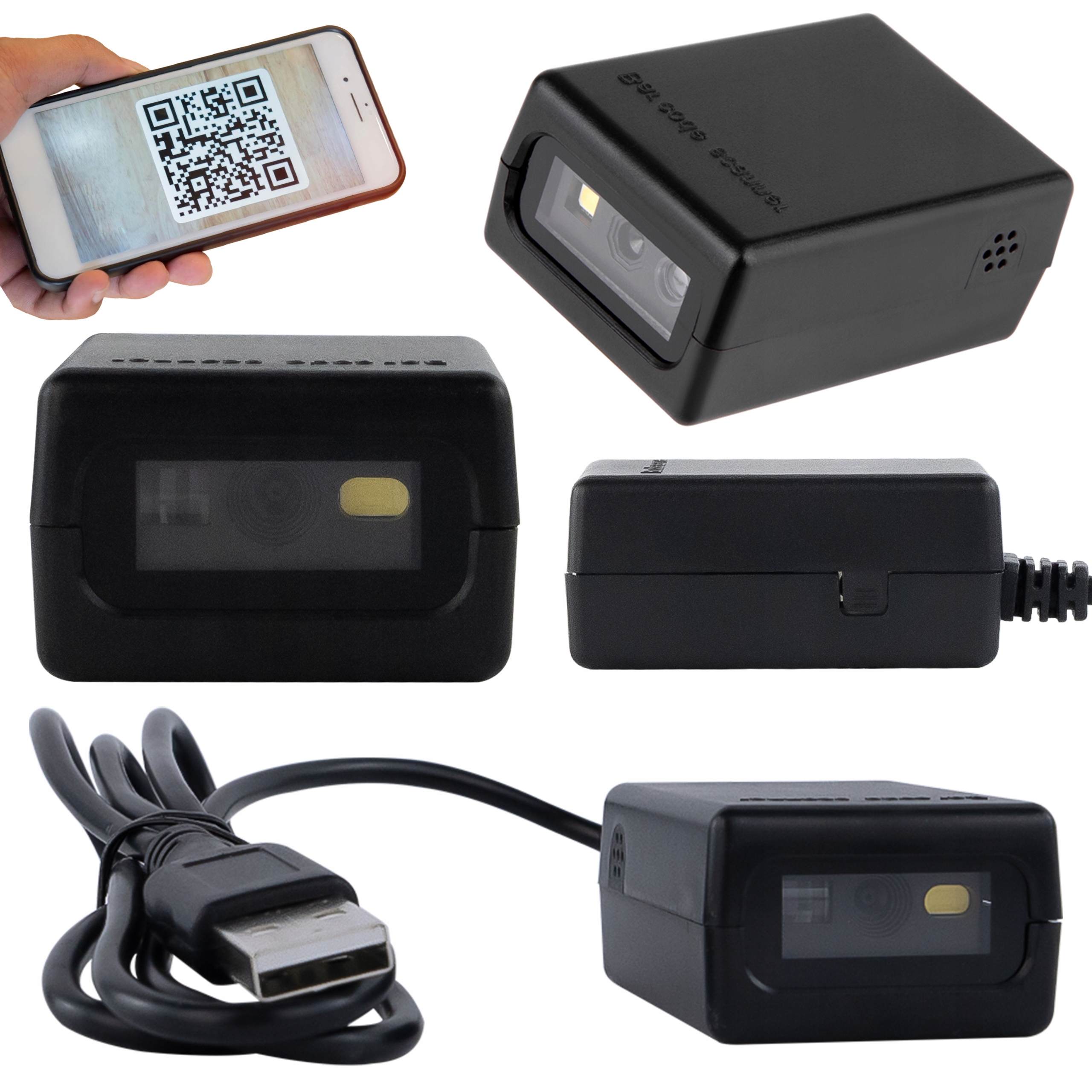 Kabelová čtečka čárových a Qr kódů Usb, automatická