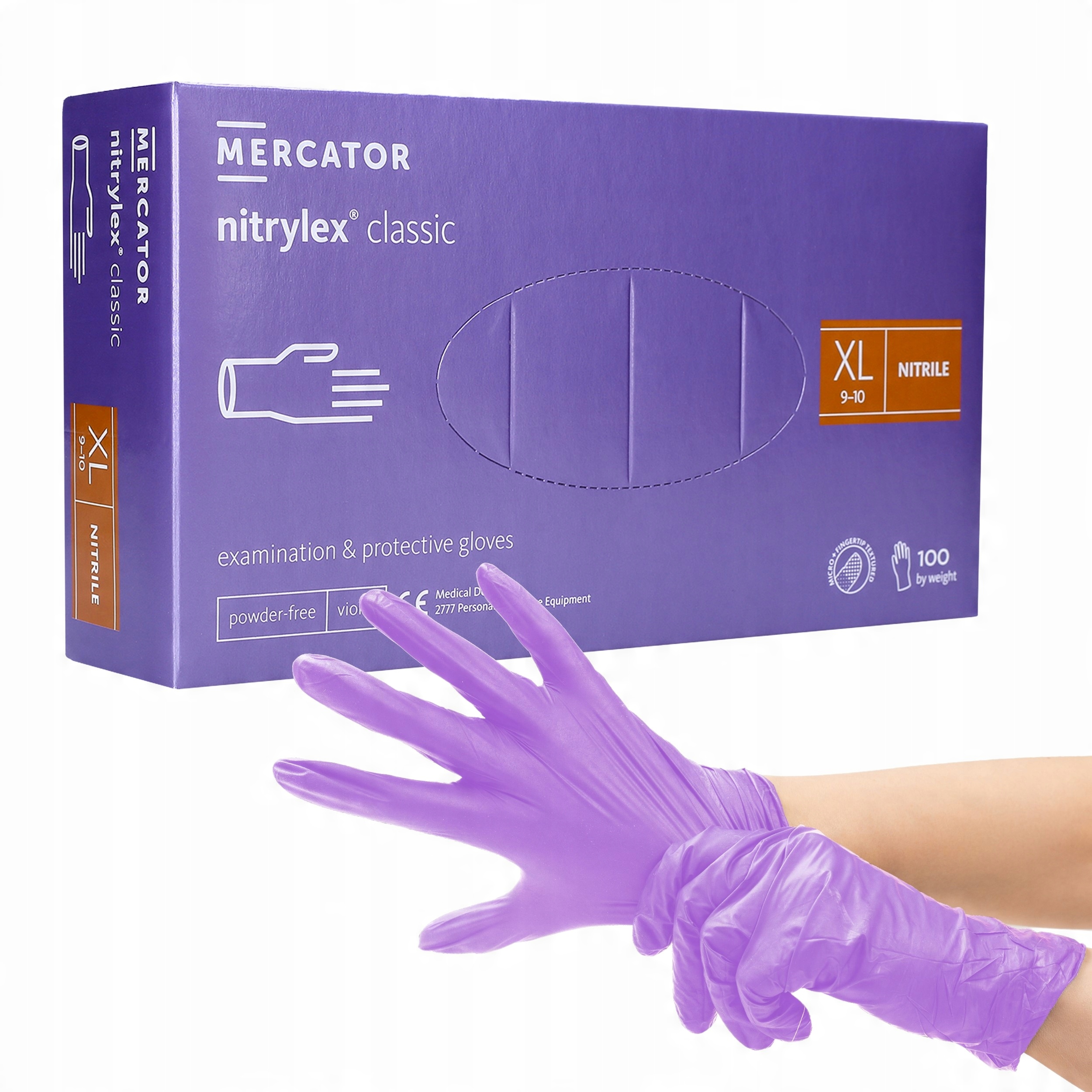 

Nitrylowe Rękawiczki Jednorazowe Mocne Fiolet XL