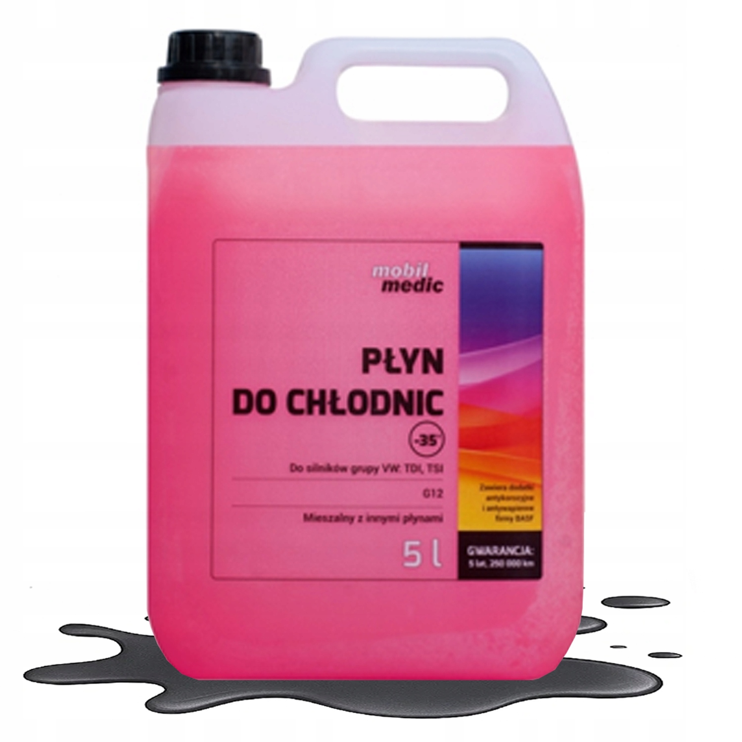 Płyn Do Chłodnicy Różowy 5L Mobil Medic G12 35°C