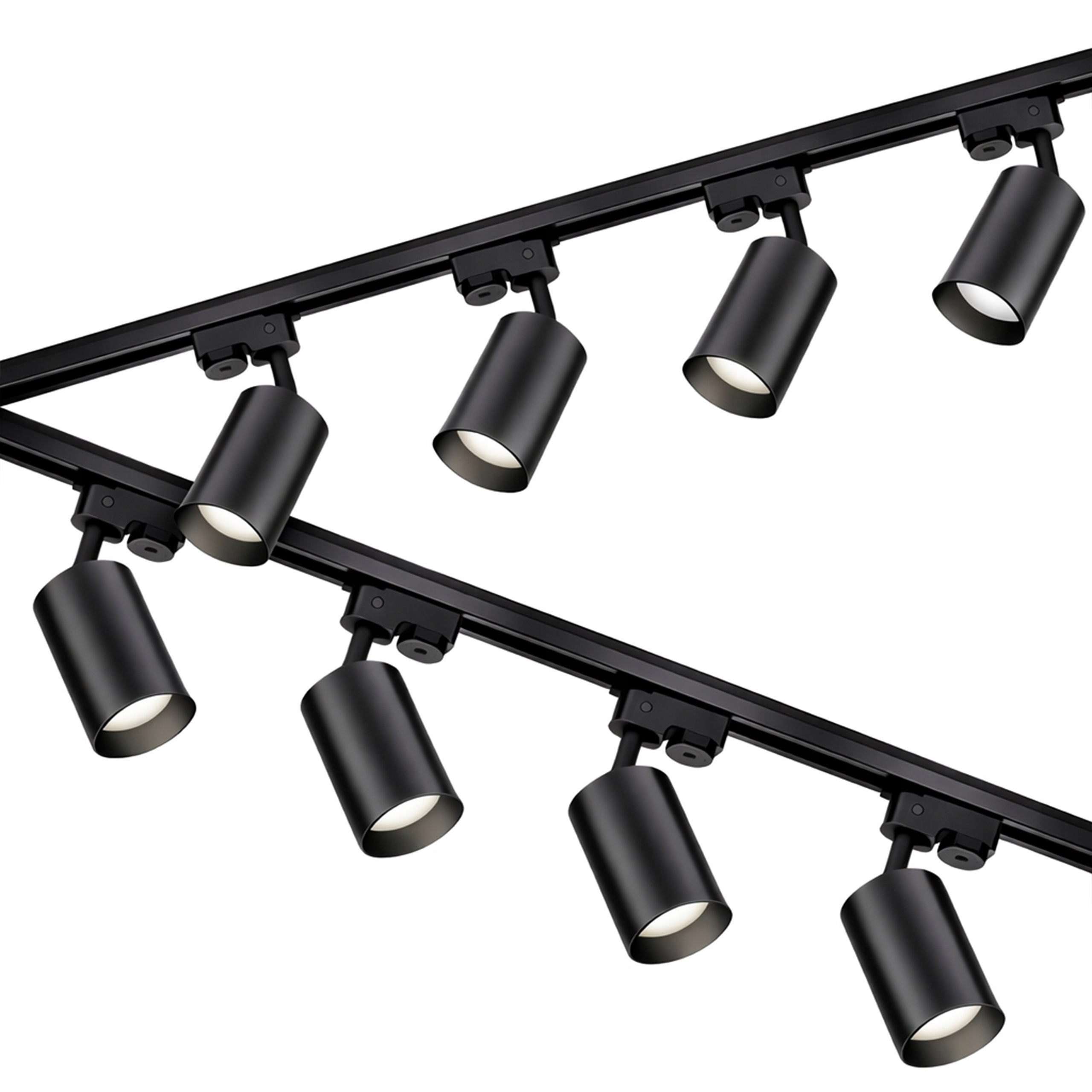 Kolejnicová lišta 4 m 8 x lampa GU10 Led kolejnicové osvětlení Sada