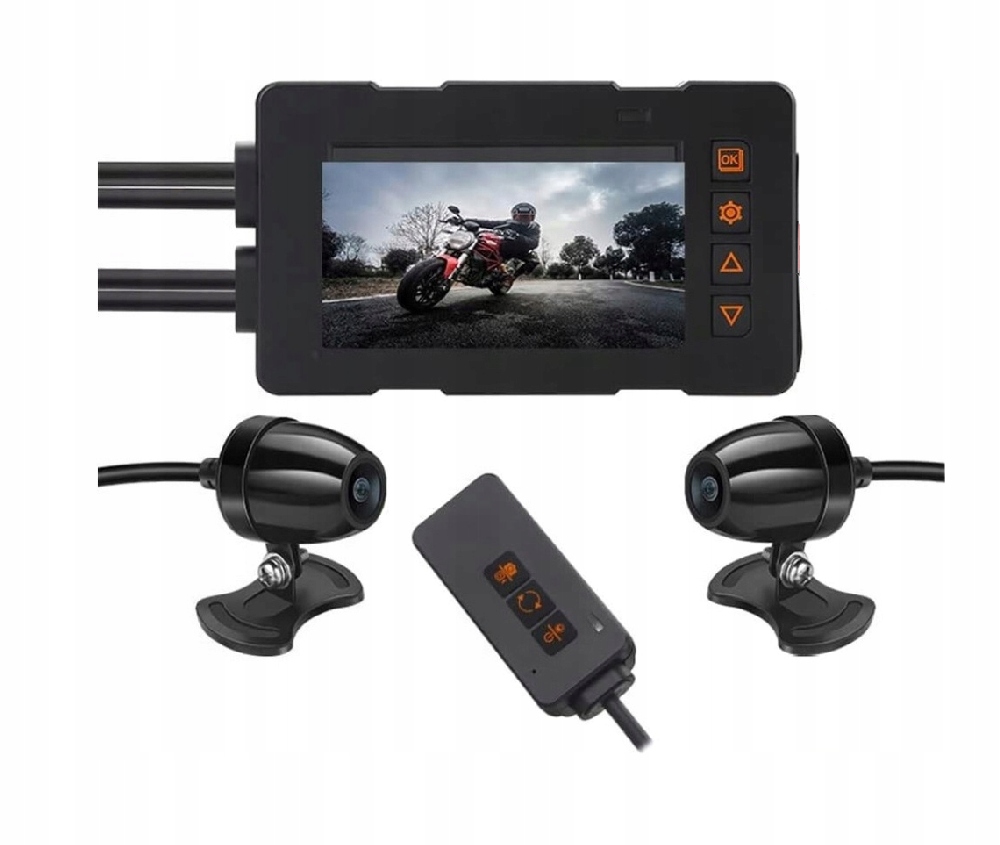 Motocyklová kamera záznamník jazdy predná a zadná FullHD WiFi M7