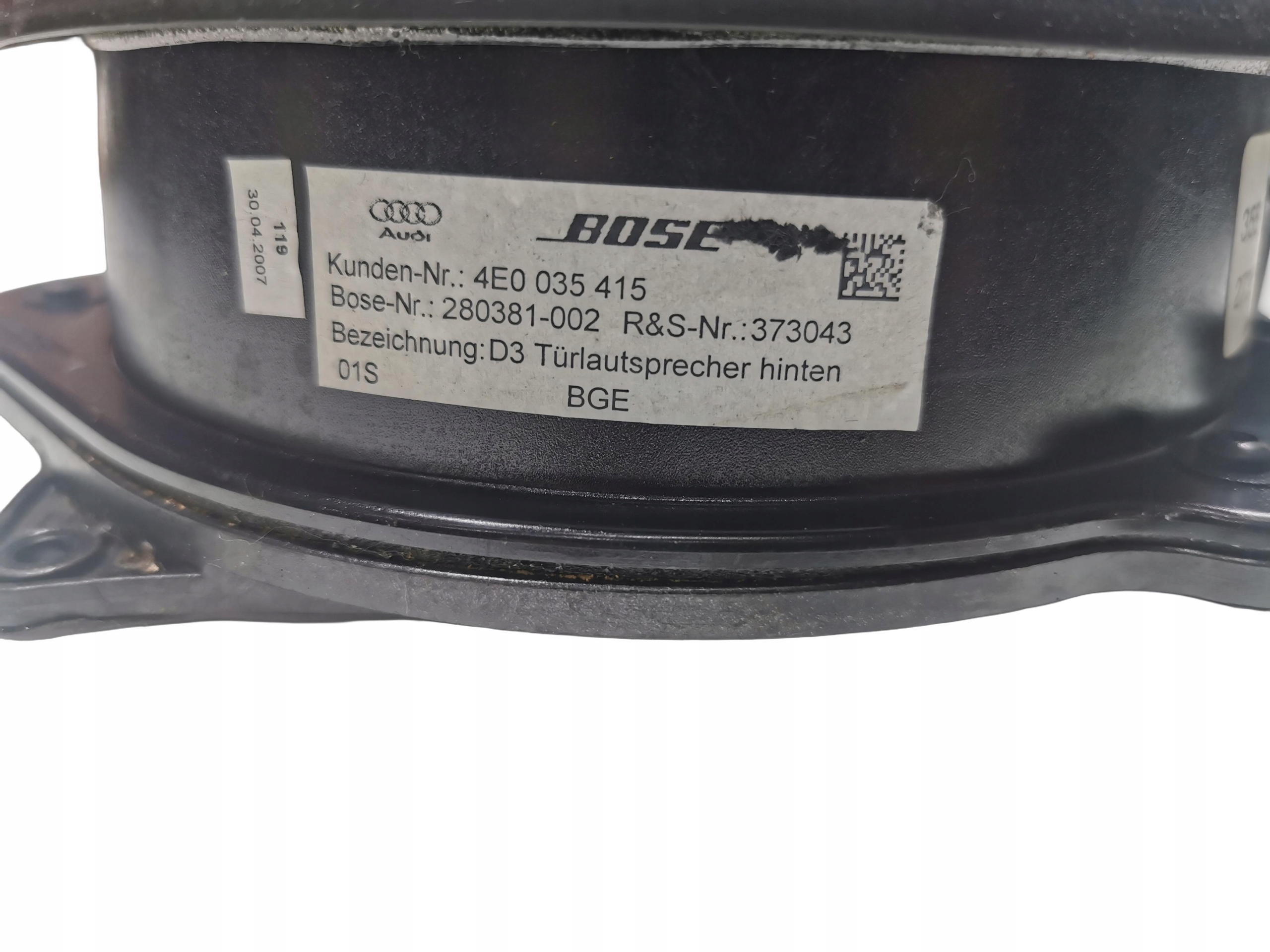 speaker door left right rear part AUDI A8 D3 4E0035415