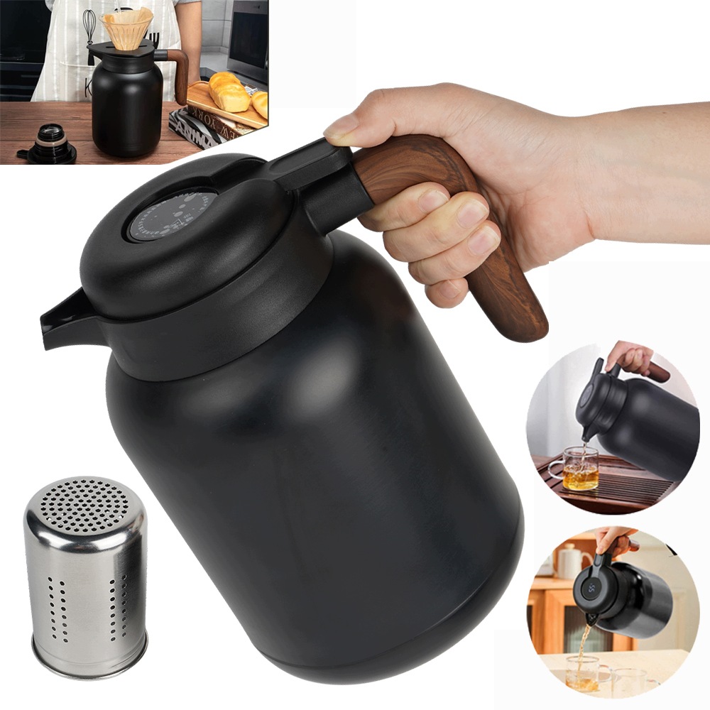 Termos Na Čajovou Kávu 1.5 L S Konvičkou, Černý