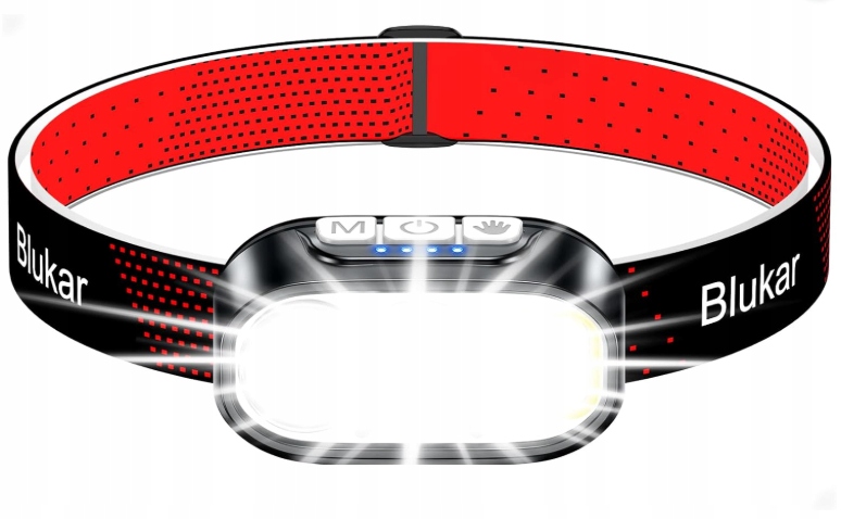 Latarka czołówka Led akumulatorowa usb-c 2000lm 12 trybów ciepła zimna Cob