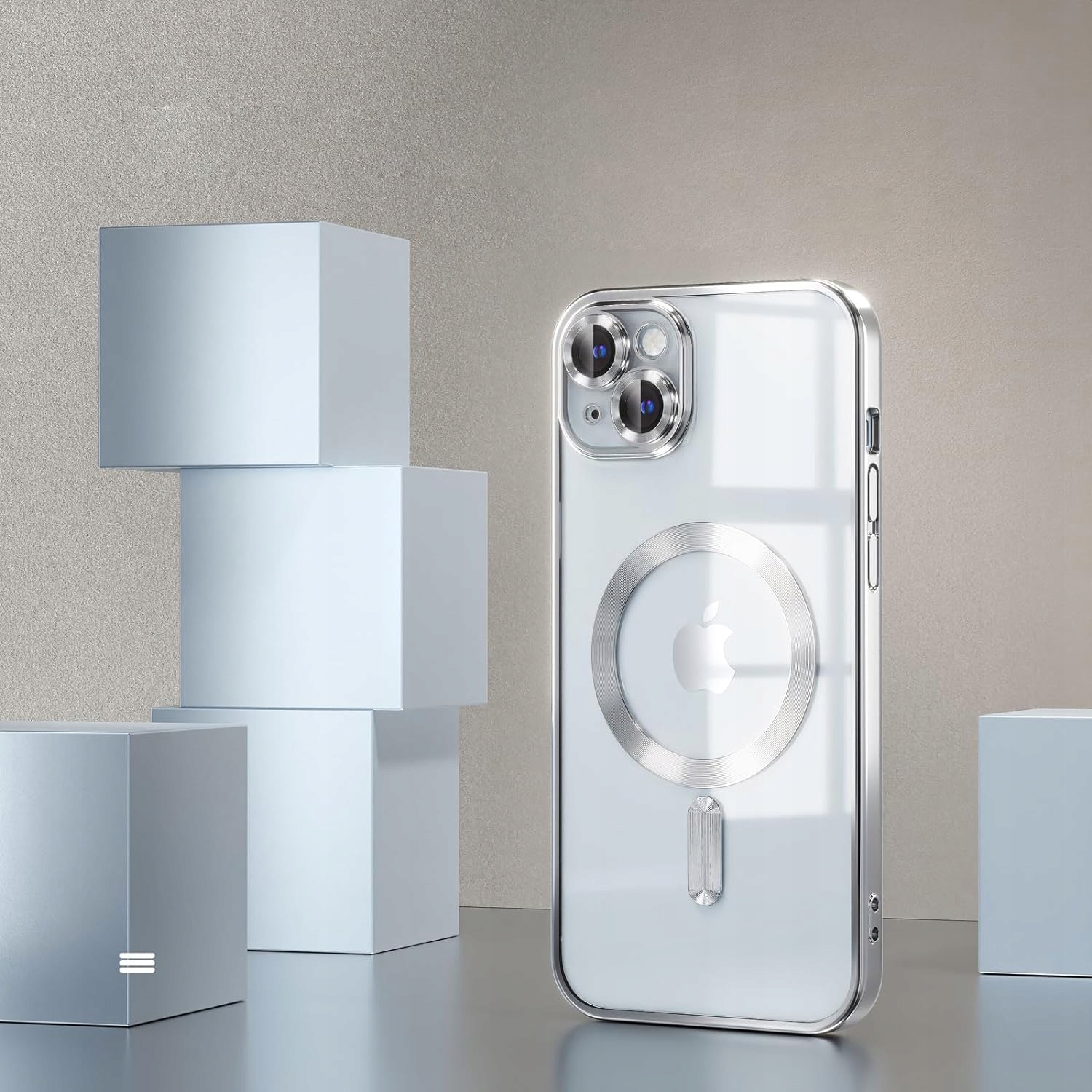 ETUI DO IPHONE 13 PRZEŹROCZYSTE OCHRONA APARATÓW DO MAGSAFE | SILVER Stan opakowania oryginalne