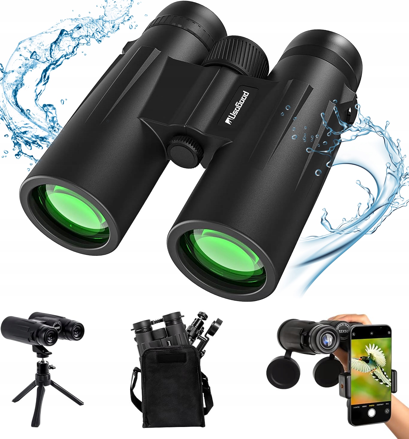 Lornetki Myśliwska Dorośli Hd 12x50 Z Turystyczna Torba Akcesoria I Statyw