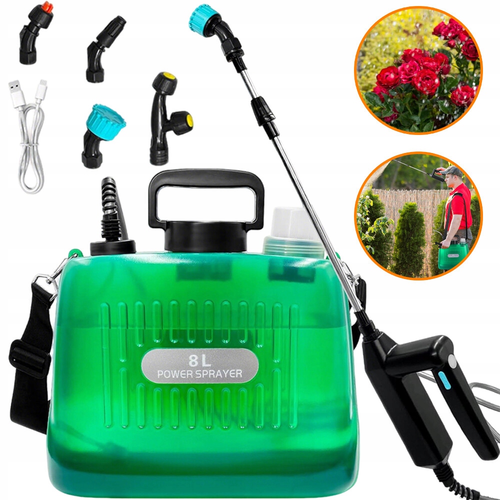 Sada Zahradního Tlakového Akumulátorového Postřikovače 8 L