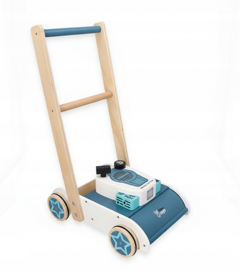 KOSIARKA DREWNIANA PCHACZ DREWNIANY DLA DZIECKA KOSIARKA Z DŹWIĘKIEM