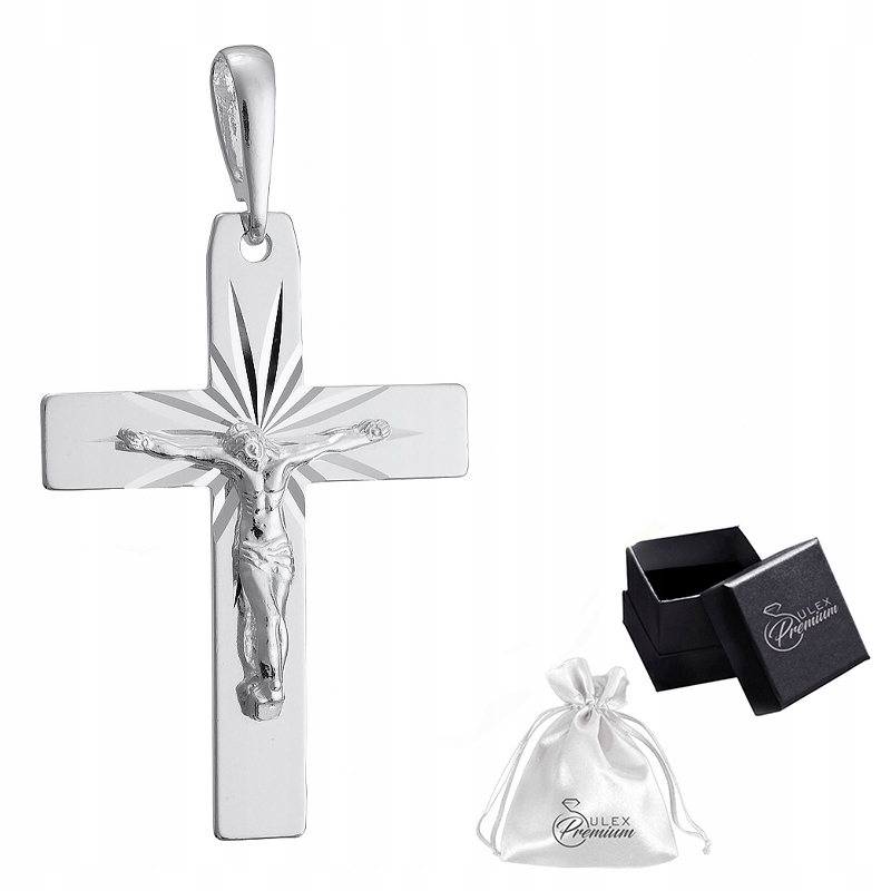Stříbrný přívěsek ryzost 925 Křížek s obrázkem Ježíše Krista