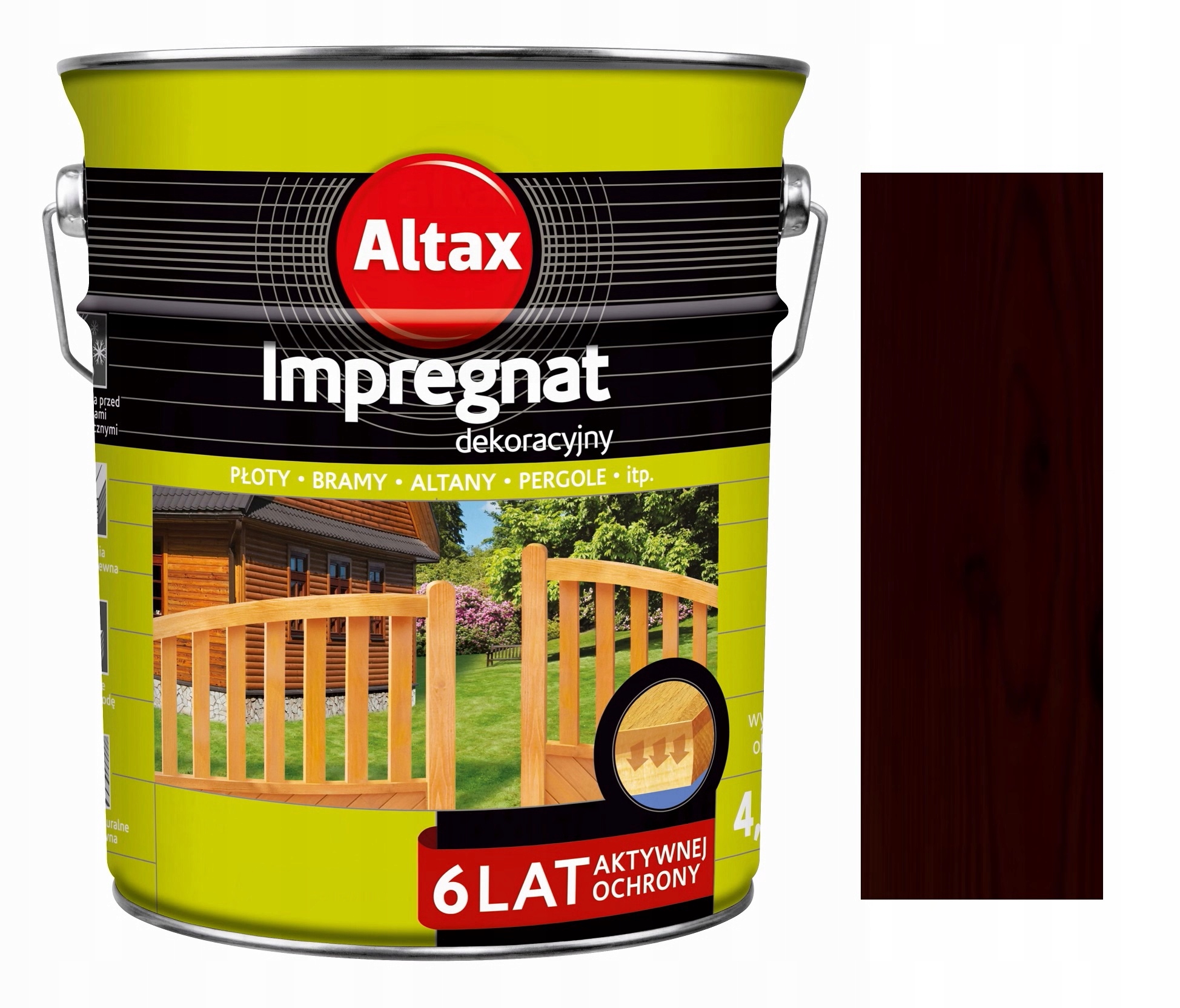 

Altax Impregnat Dekoracyjny Do Drewna Heban 4.5L