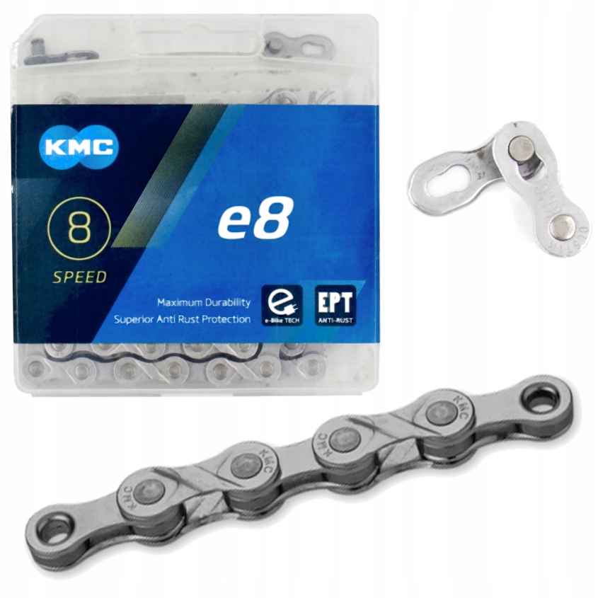 Řetěz na kolo Kmc e8 Turbo Ept E-Bike 1/2" x 3/32" 122 článků 8 rychlostních stupňů