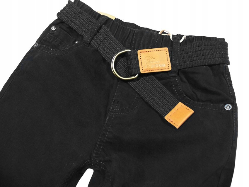 joggery SPODNIE bawełniane na gumce A81 ELITE 110/116 czarny Marka Inna marka