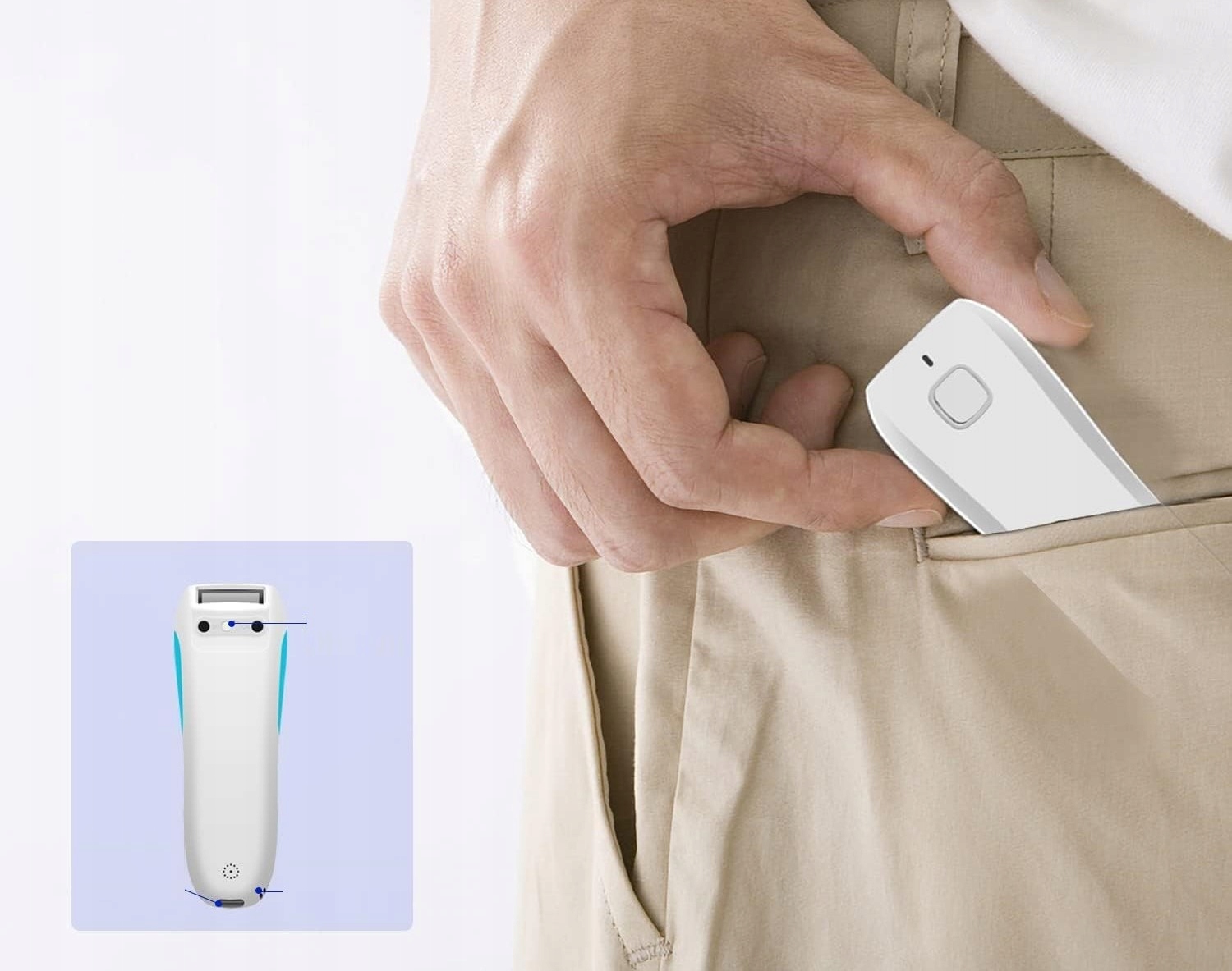 SKANER KODÓW KRESKOWYCH QR CZYTNIK NETUM C850 MINISKANER 1D 2D Bluetooth Model C850