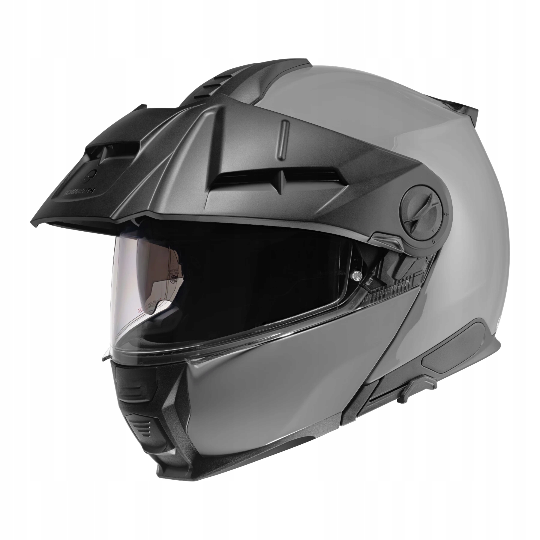 Čeľusťová Prilba Schuberth E2 Concrete Grey Adventure S Šiltom A Blendou XXL