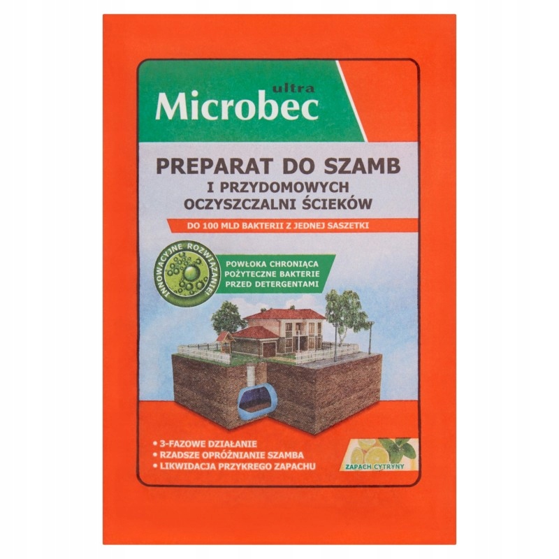 

Preparat do szamb Microbec Ultra 25g cytryna Bros